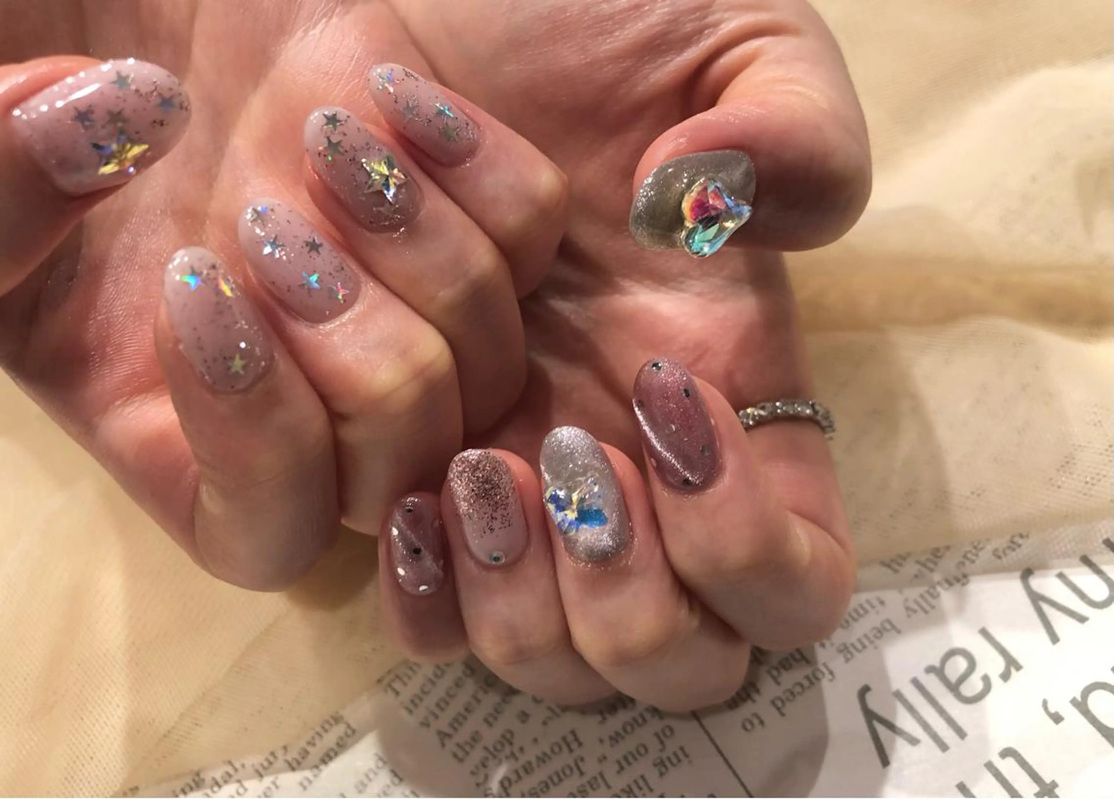 ネイル パラあり！フィルイン 美フォルムのネイルデザイン