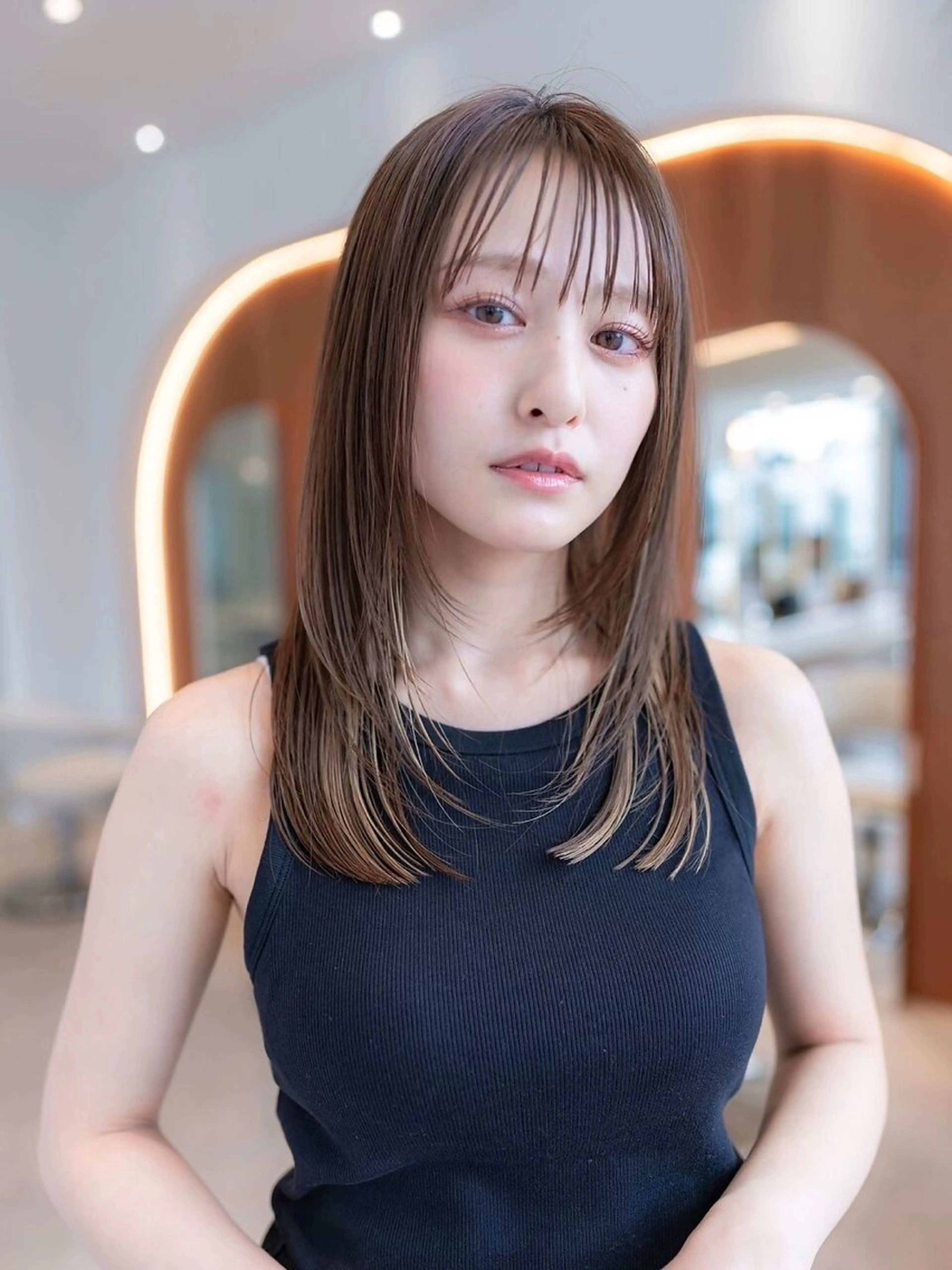 セミロング 韓国ヘア⭐︎髪質改善 io（イオ）のヘアスタイル