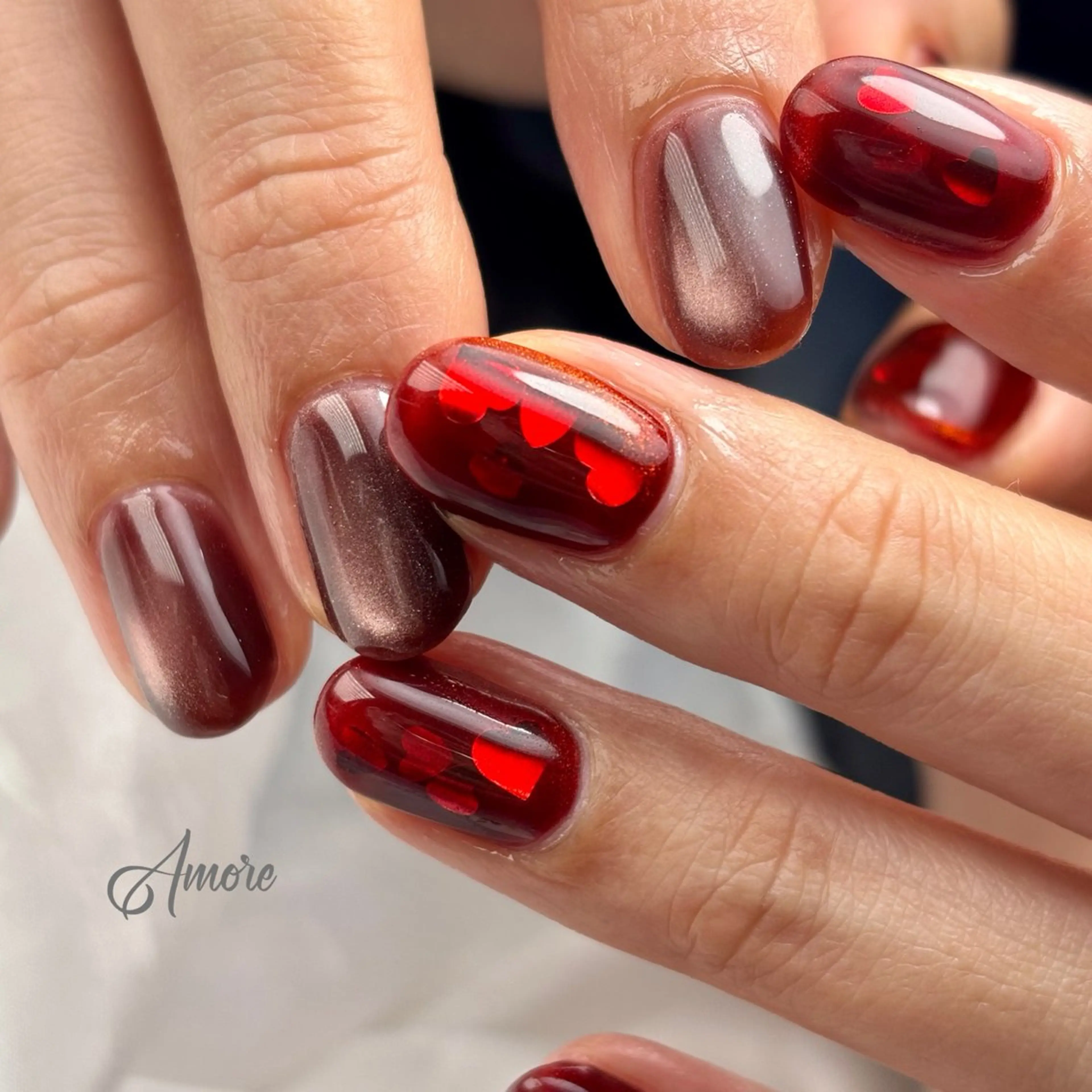 ネイル ジェルネイル キラキラネイル 韓国ネイル マグネットネイル パラジェル You kyehwaのネイルデザイン