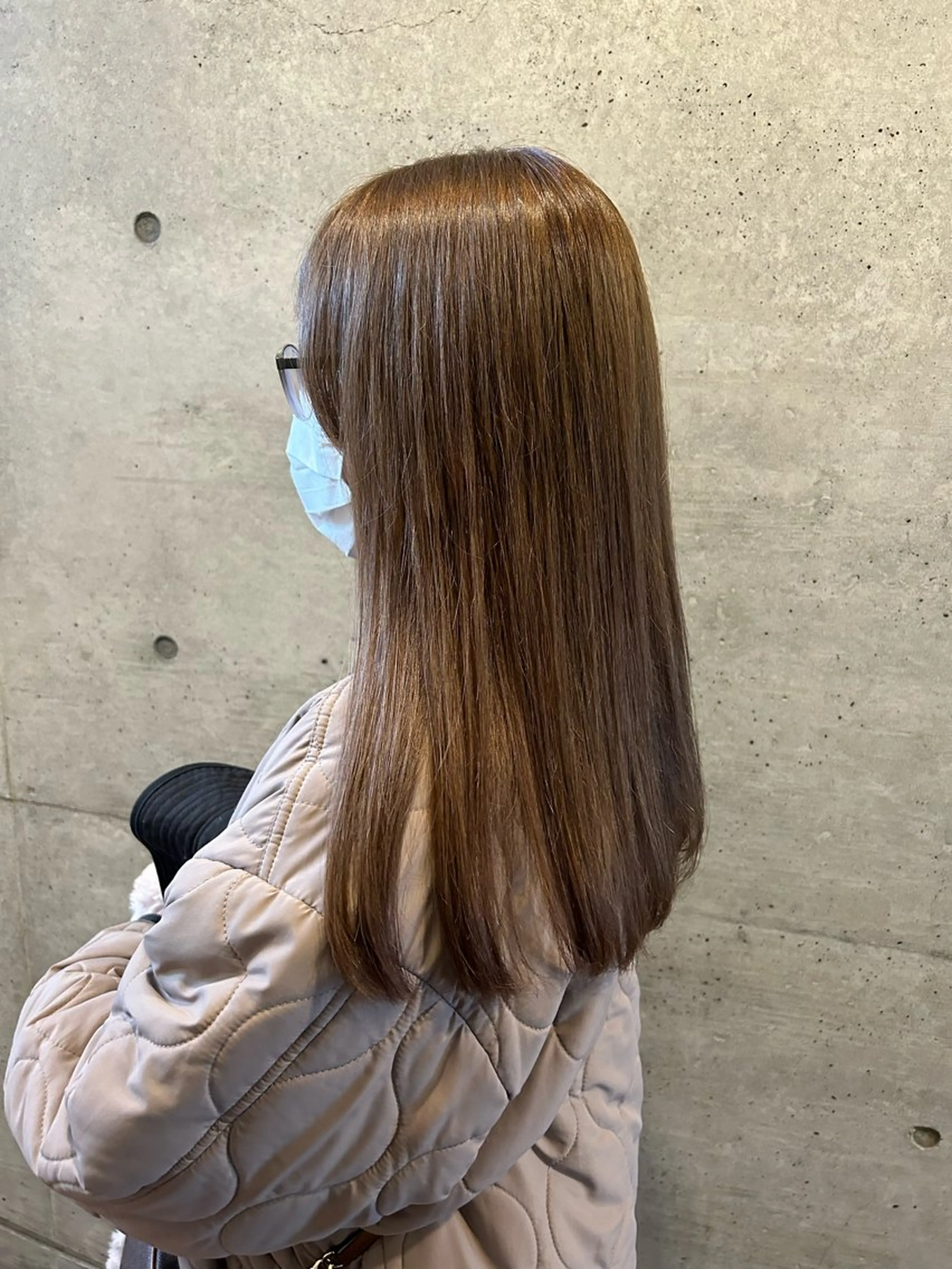 ロング カラー ブリーチ カット ヘアカラー トリートメント 後藤紗英/髪質改善 /オリーブベージュのヘアスタイル