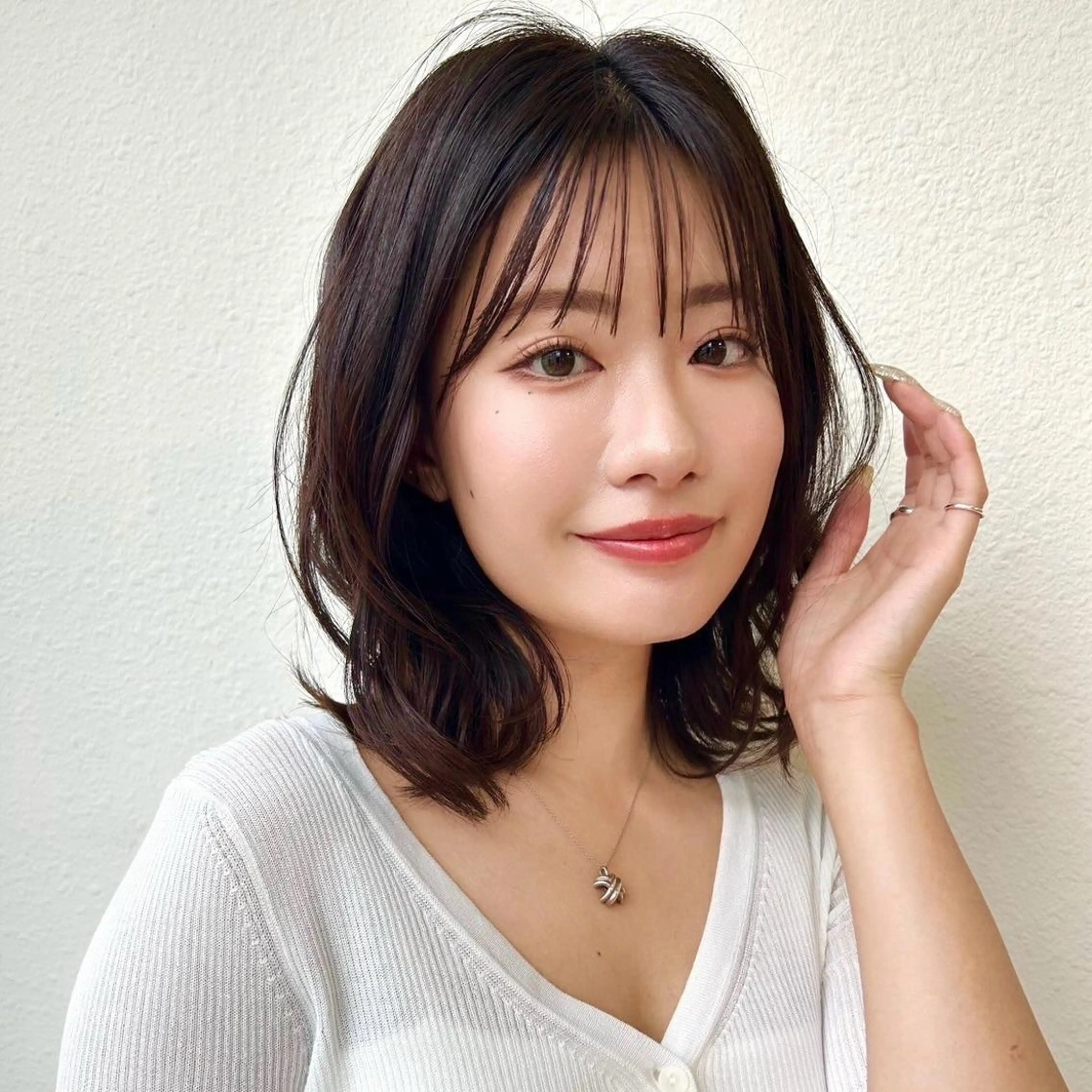 ミディアム カット パーマ トリートメント ヘッドスパ 艶髪ストレート❇️ レイヤー❇️出町光流のヘアスタイル