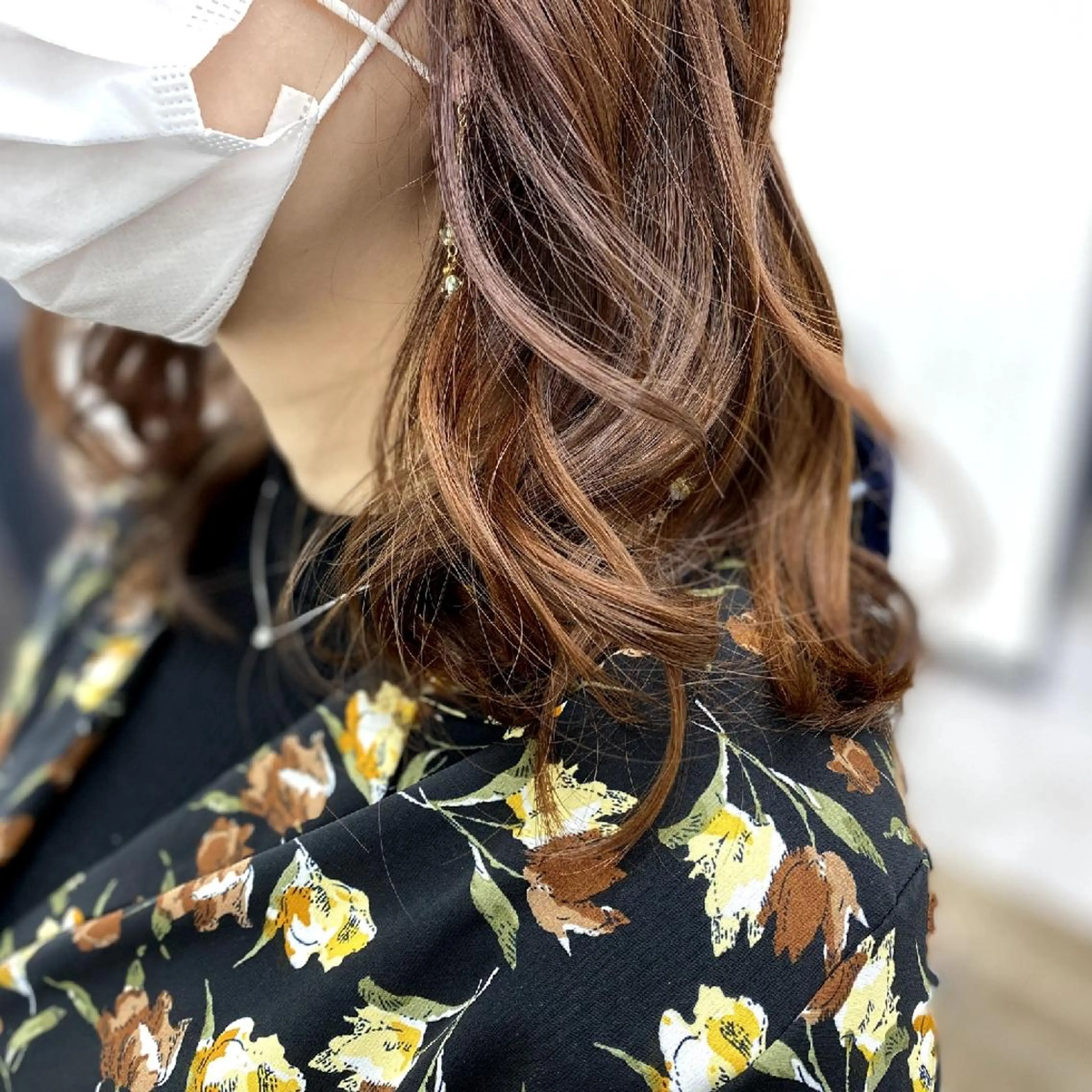 カラー セミロング オレンジ ピンクカラー 【5/14まで池下】 🌟神谷 ヨシタカのヘアスタイル