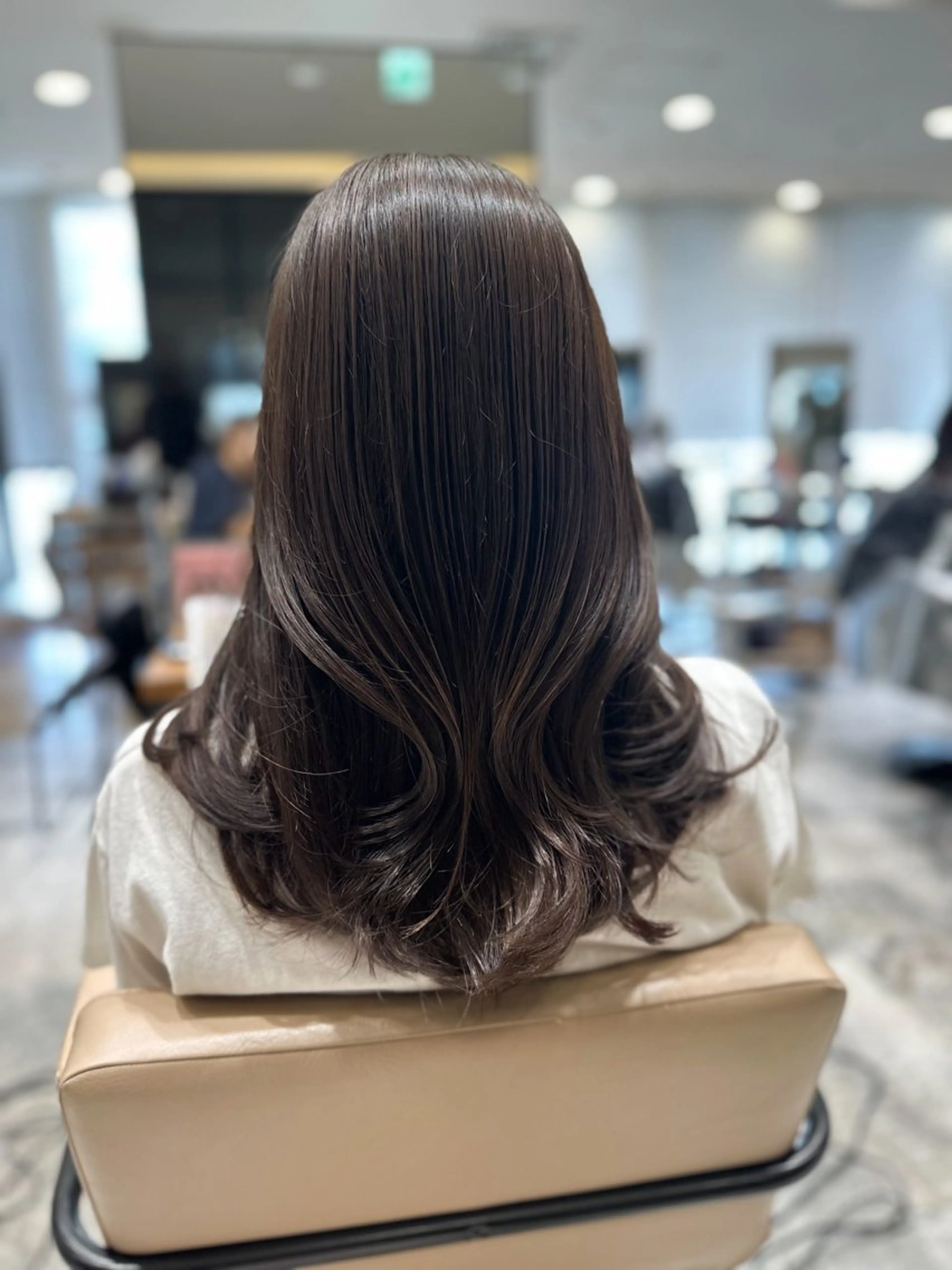 セミロング カラー ベージュカラー ブラウンカラー ブラウンベージュ くびれヘア 顔周りカット 顔周り/くびれヘア 韓国ヘア💕風間るなのヘアスタイル