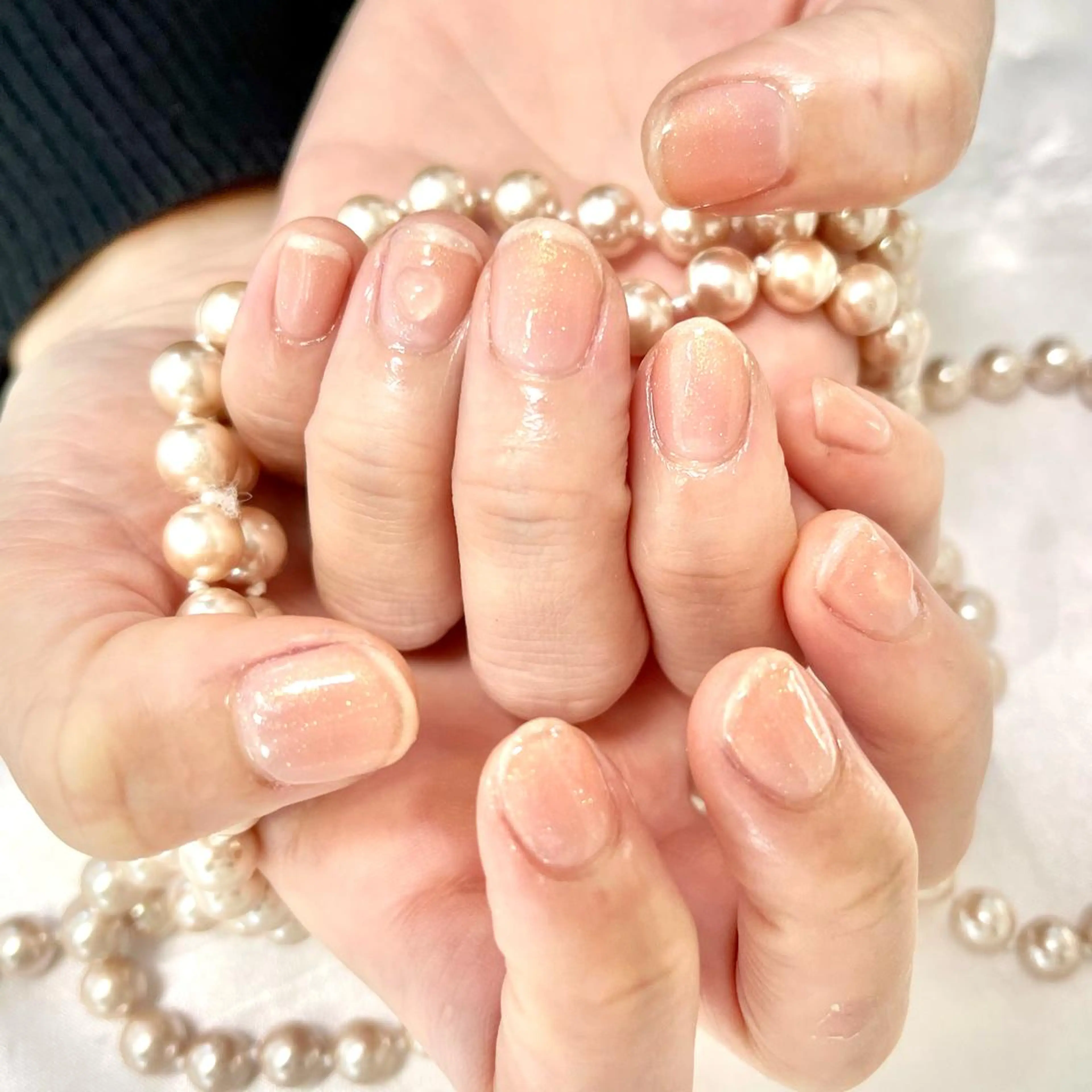 ネイル ハート 韓国ネイル ラメ(グリッター) オフィスネイル 夏ネイル 韓国ネイル💠 Tomoのネイルデザイン