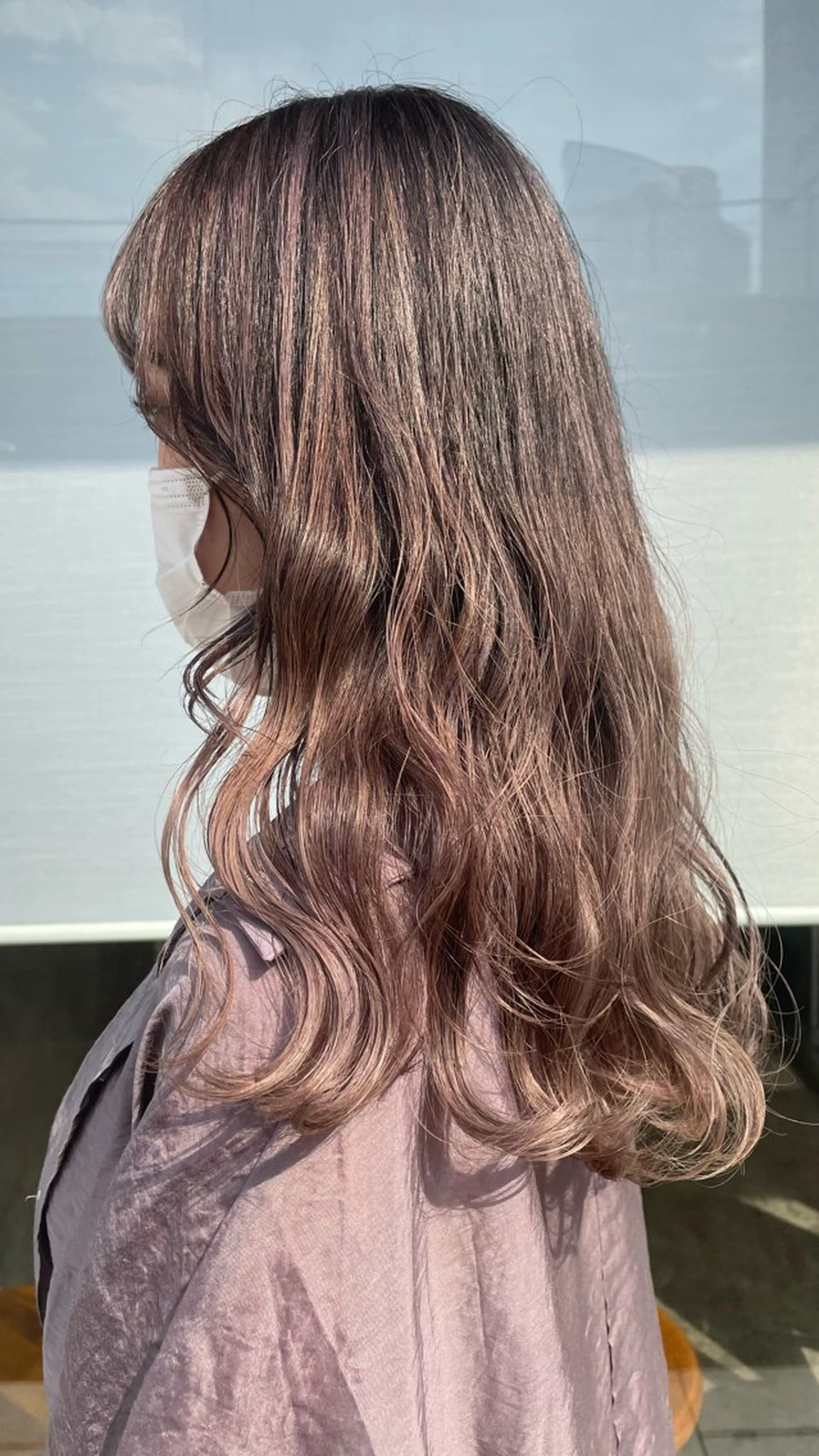 セミロング カラー 髪質改善ストレート 🌈似合わせカットのヘアスタイル