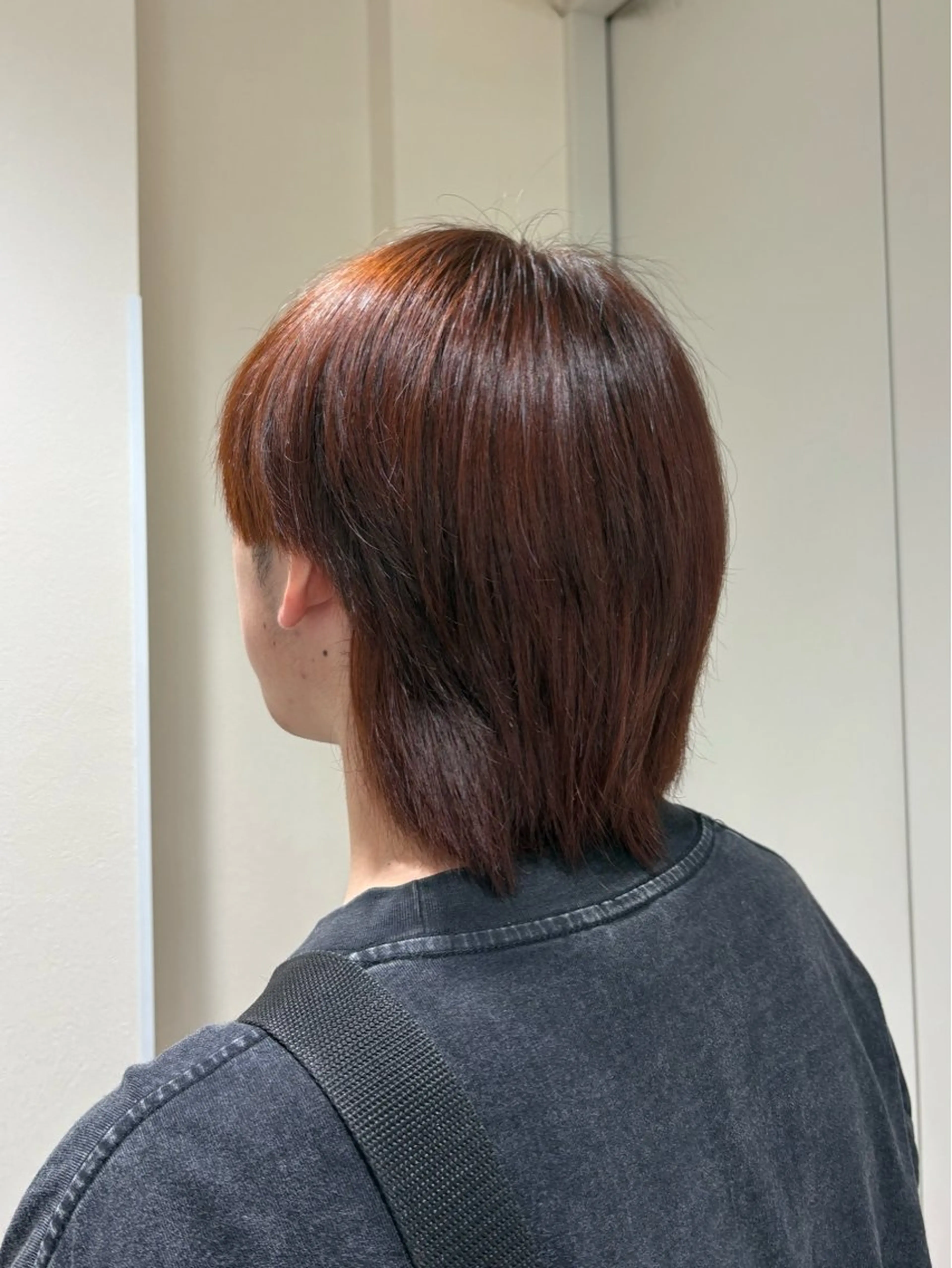 カラー メンズ 黒髪 ブラウンカラー オレンジ オレンジブラウン 暖色ブラウン系カラー /サツキ🎀🌙のヘアスタイル