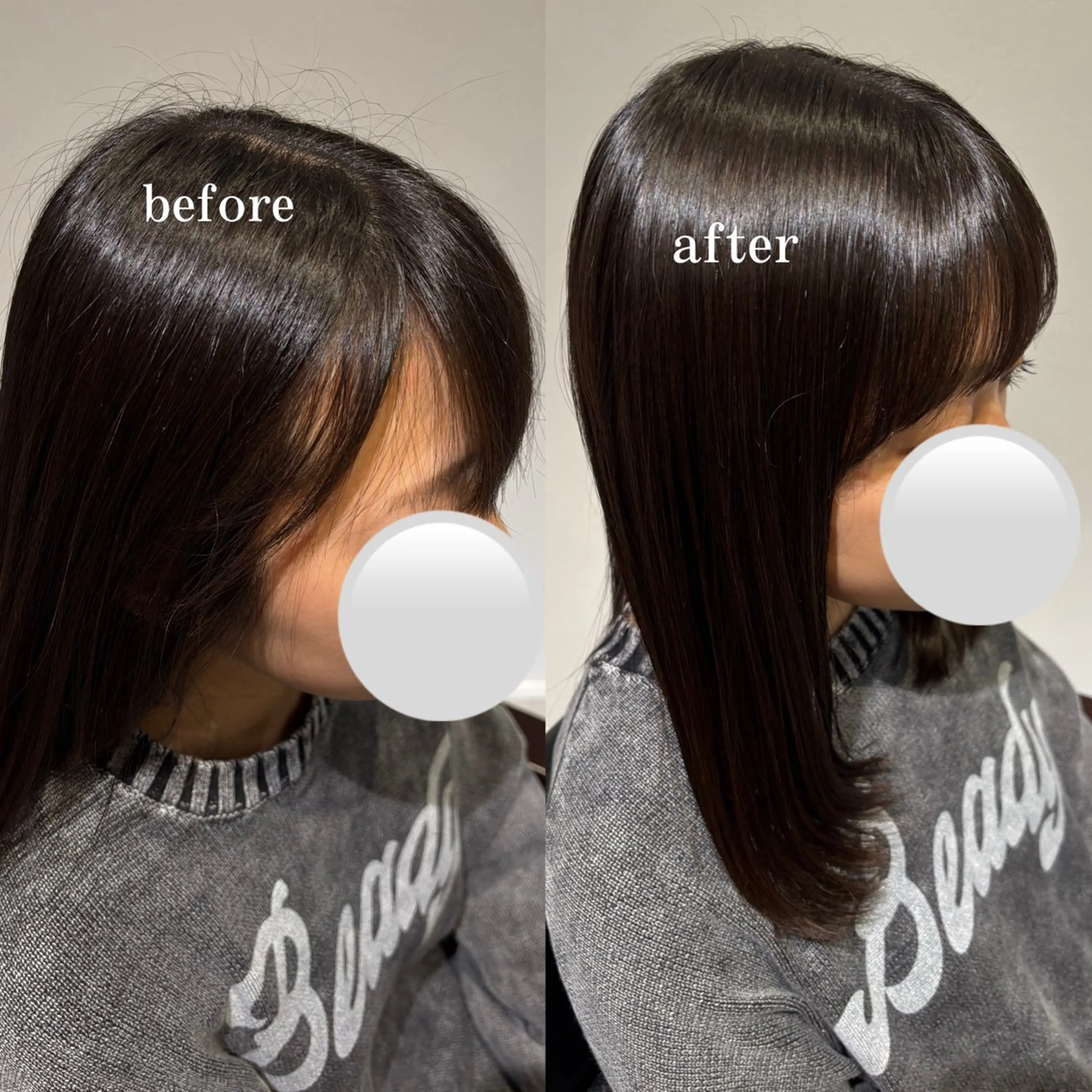 ミディアム 顔まわりレイヤー 顔周りカット レイヤーカット カット YURINO /ボブ ベージュ/ハイトーンのヘアスタイル