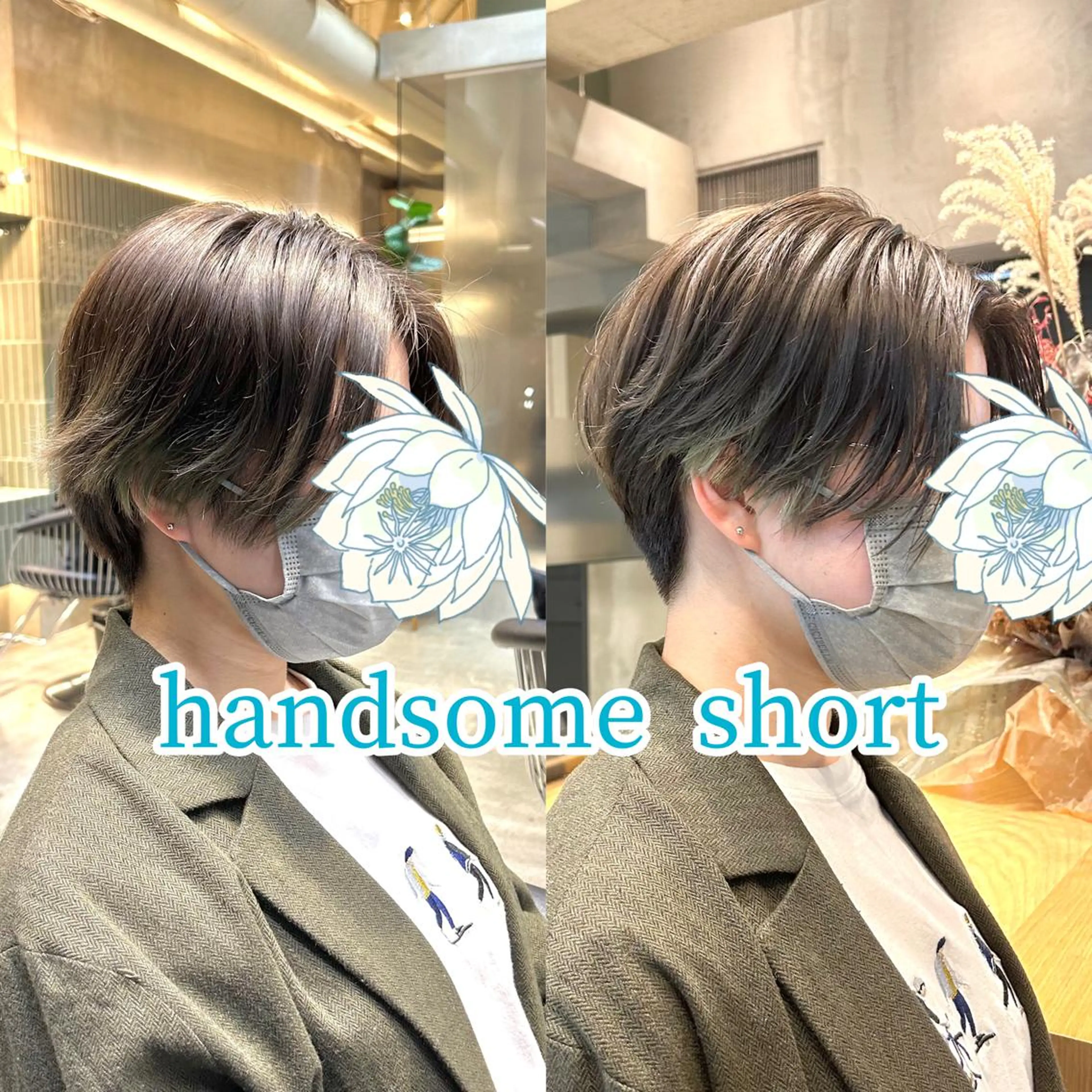 ショート 似合わせレイヤー・ボ ブ タナカ レイヤのヘアスタイル