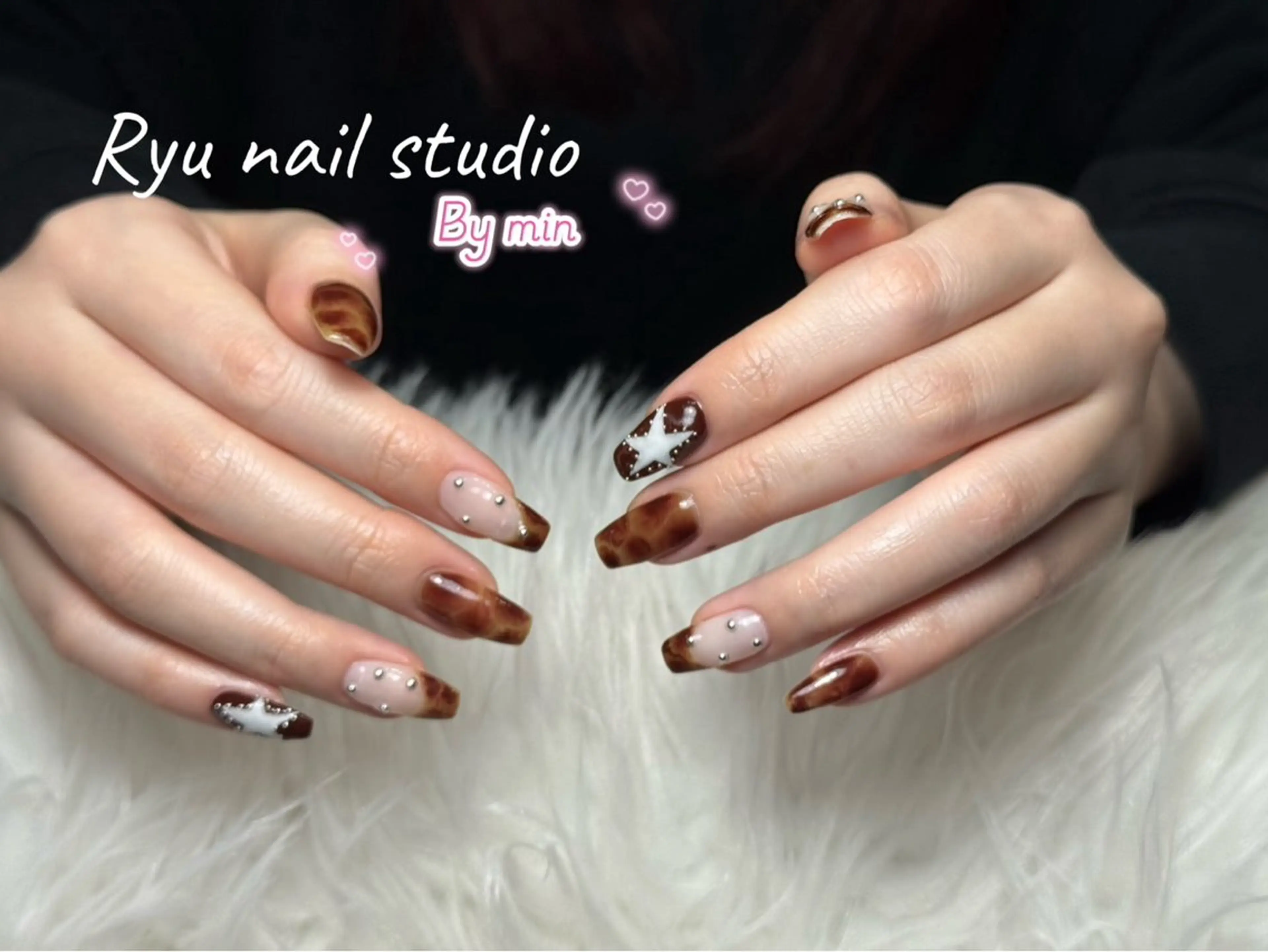 ネイル アートネイル ジェルネイル マグネットネイル ニュアンスネイル シンプルネイル ハンドネイル Ryu nail studioのネイルデザイン