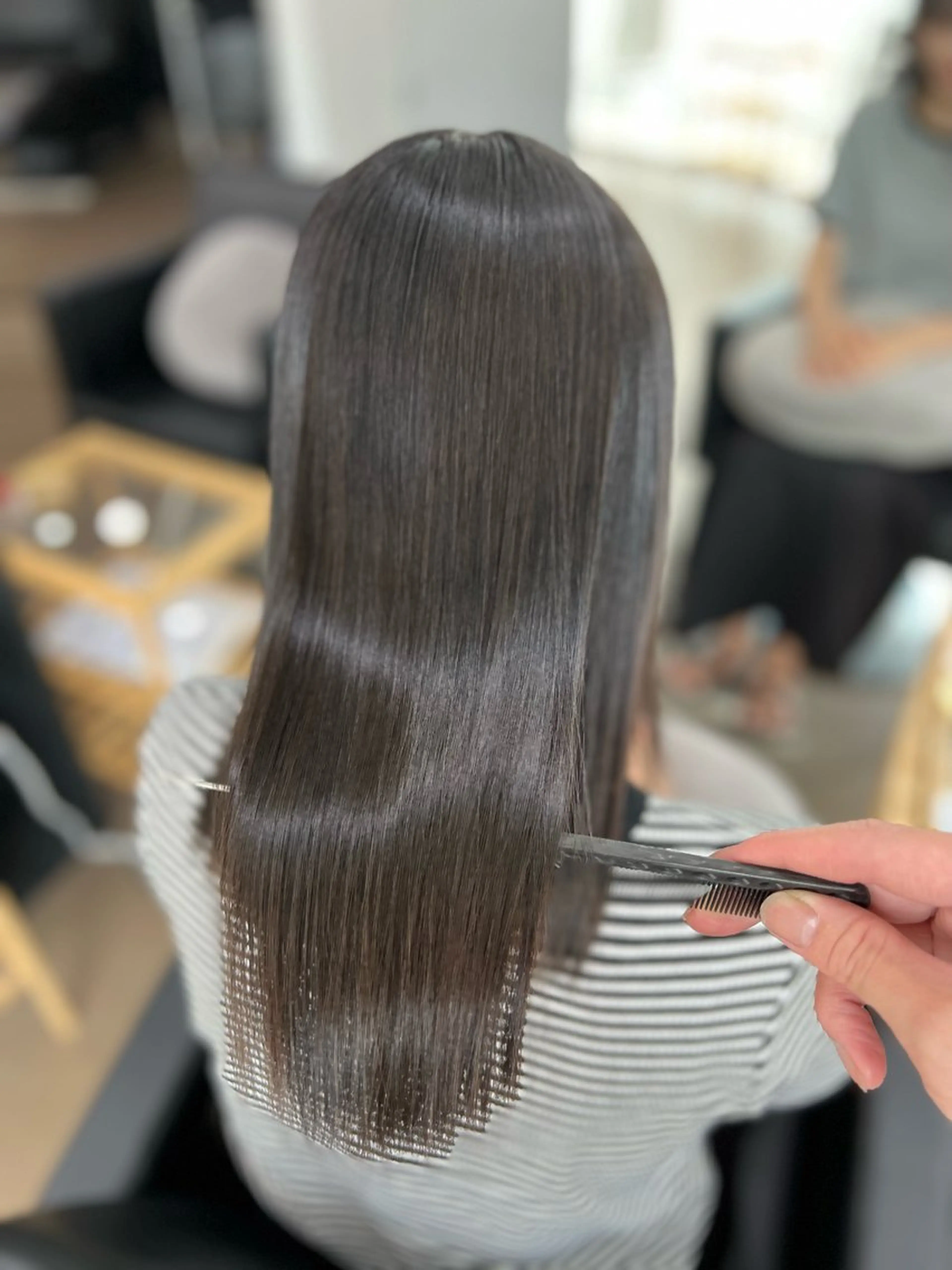 ロング カラー 髪質改善 縮毛矯正 トリートメント 神戸ボブ✂️ ioe三宮/田 伸佳のヘアスタイル