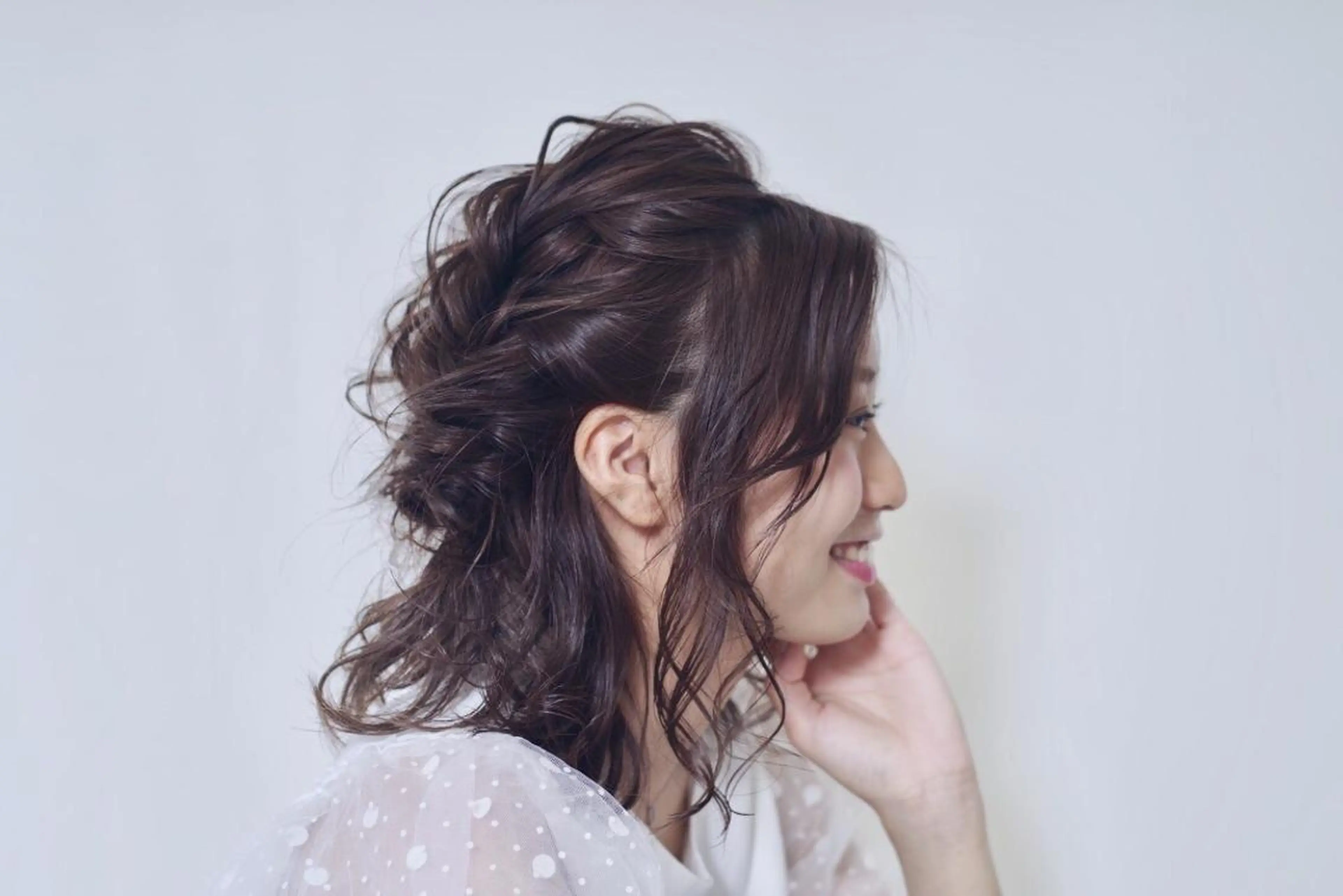 ミディアム カラー ヘアアレンジ ハーフアップ ✨🌿大人可愛い愛さ れhair🌿✨松本のヘアスタイル