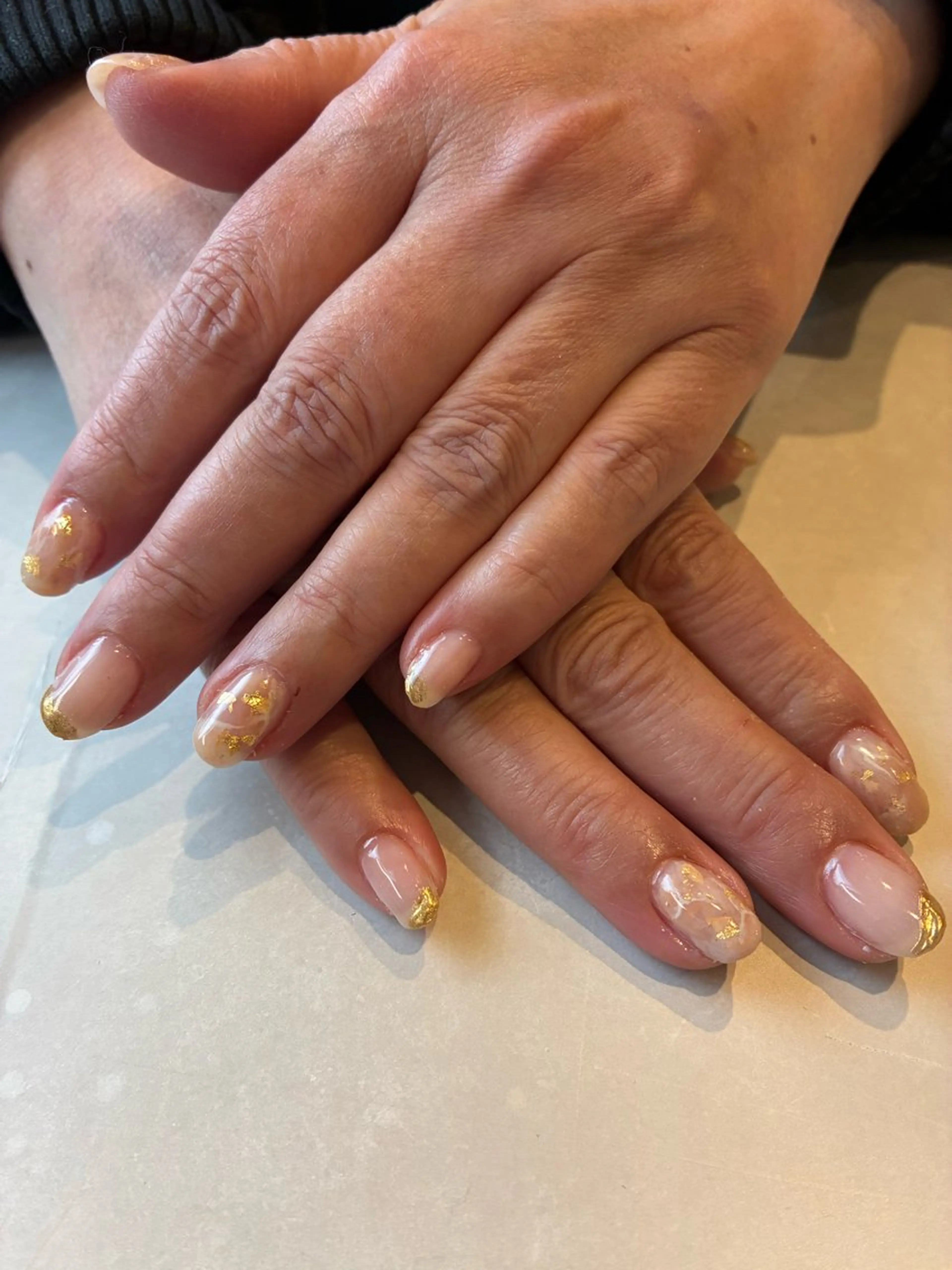 ネイル ハンドネイル Aqua peachのネイルデザイン