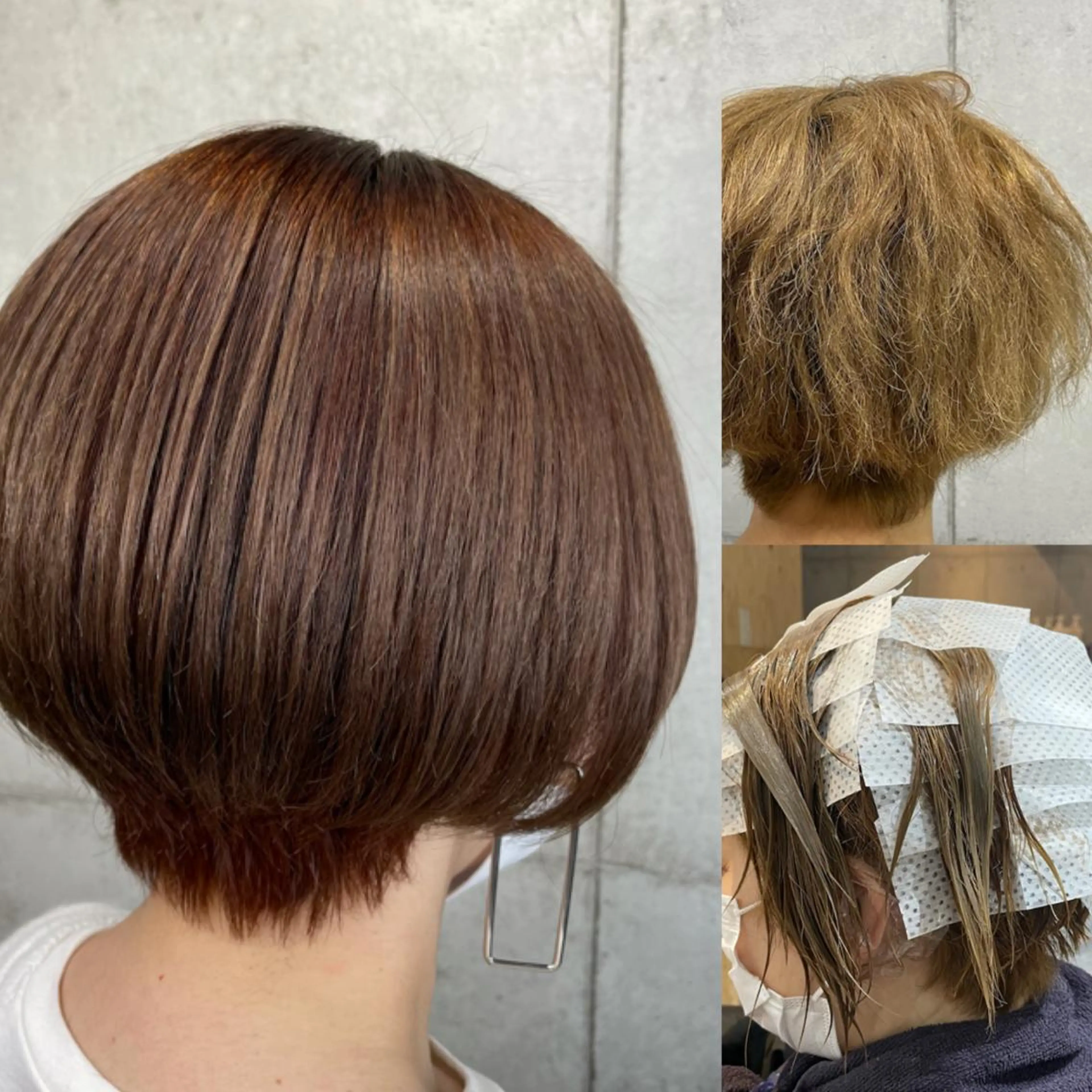 ショート カラー パーマ 縮毛矯正 newi 池袋のヘアスタイル