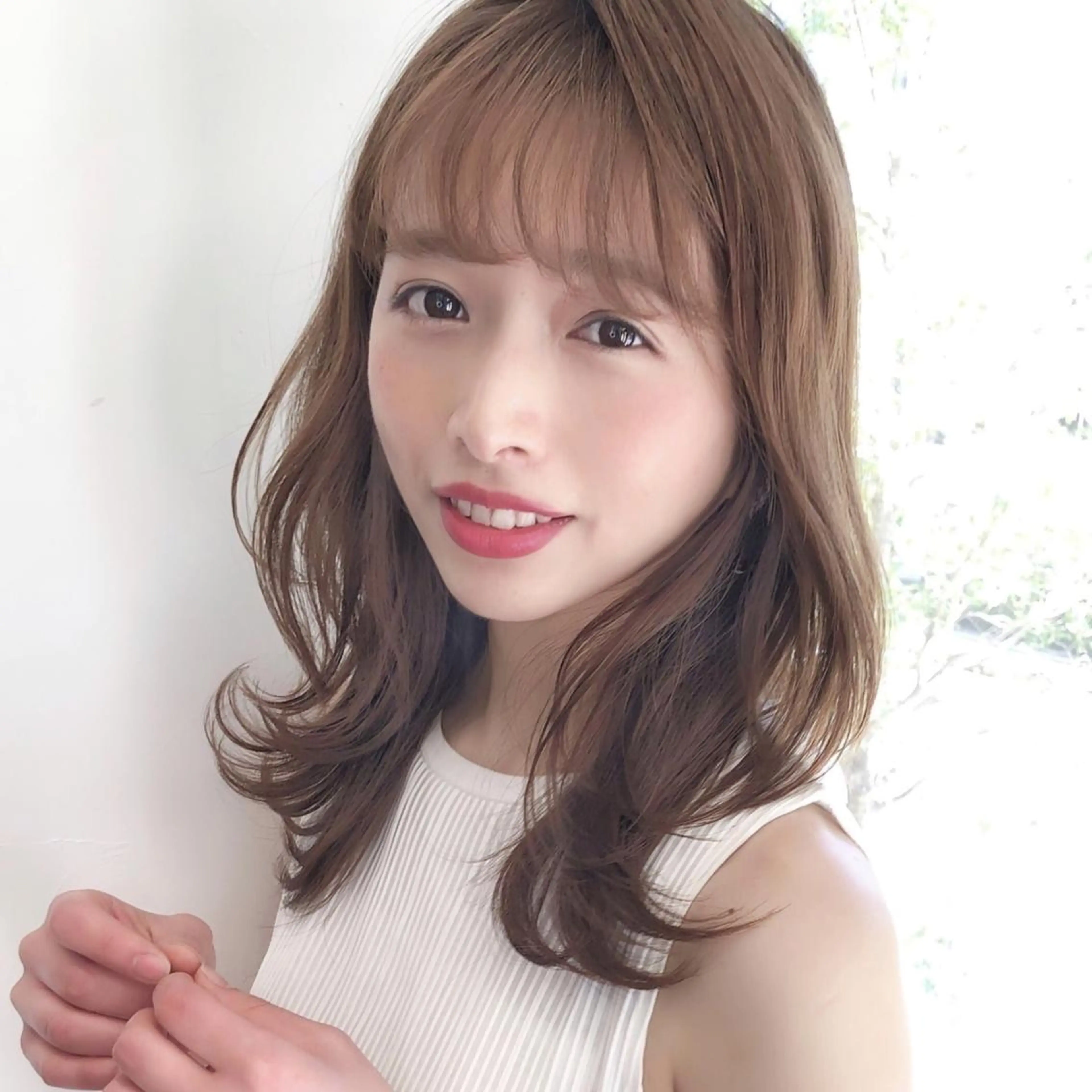 ミディアム カラー パーマ ショートボブ ブリーチ ハイライトカラー ハイトーンカラー ボブ カット ヘアカラー トリートメント 大人可愛いショート 原田美千留のヘアスタイル