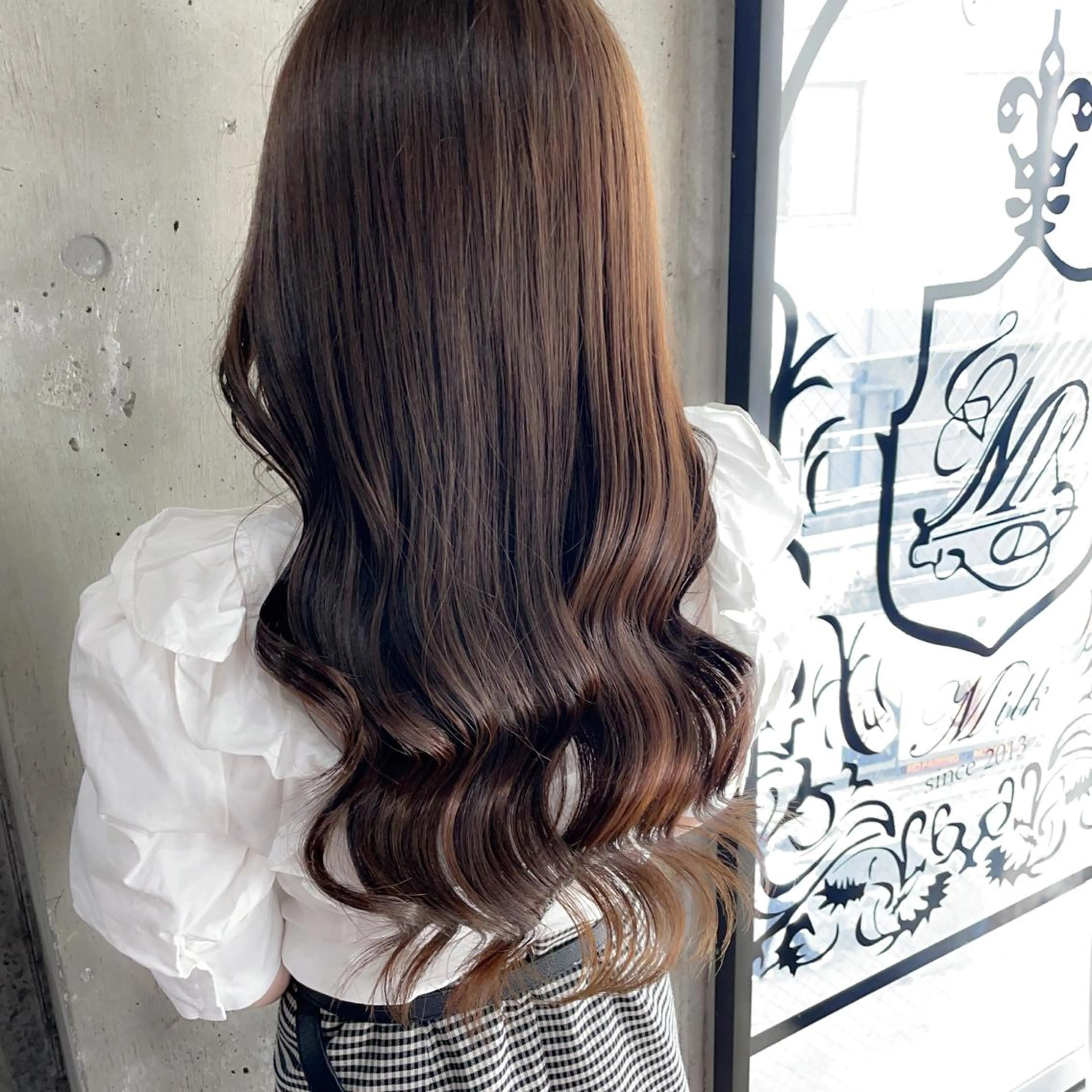 ロング カラー ブラウンカラー ショコラブラウン トリートメント ヘアカラー トリートメント 🕊miki モテ髪🫧のヘアスタイル