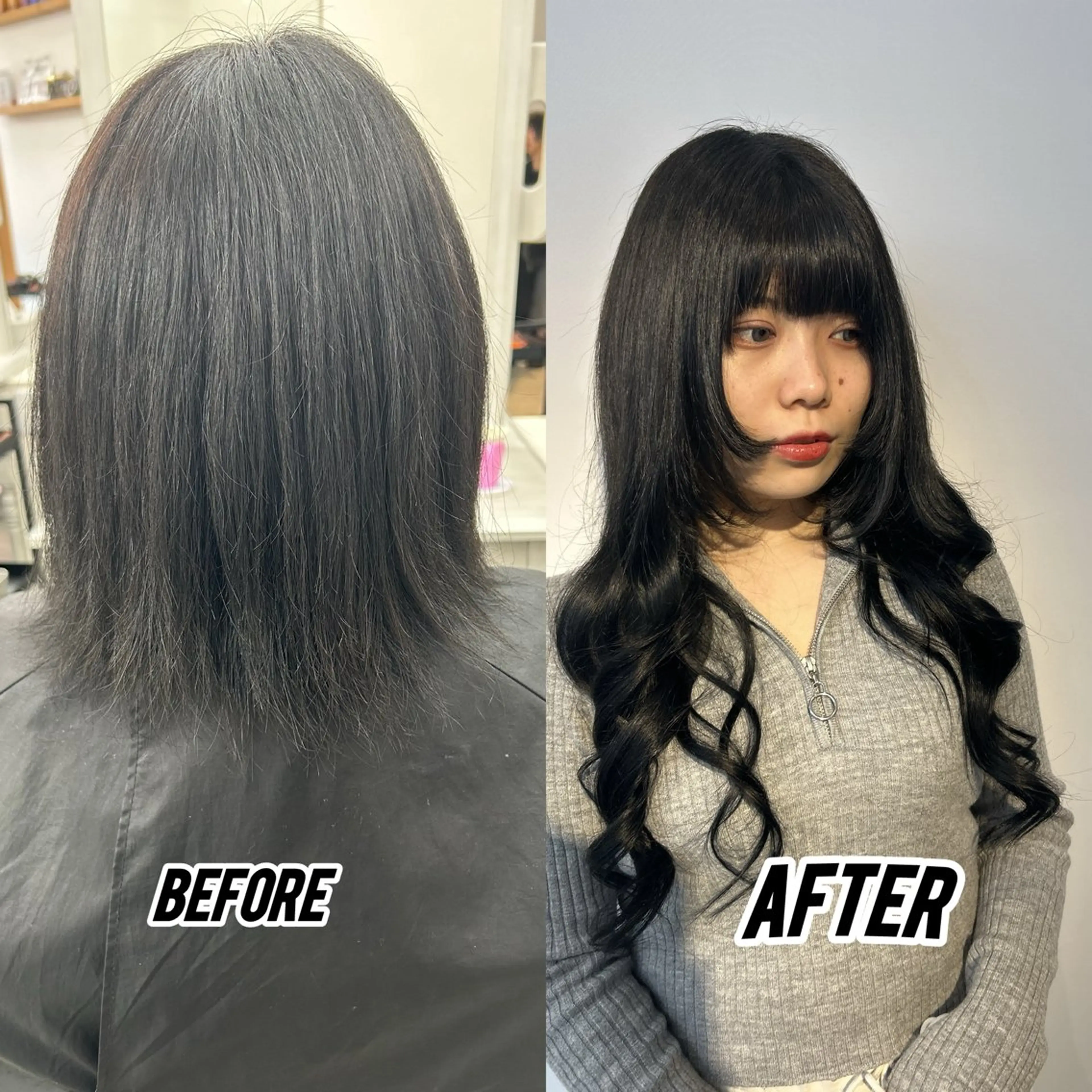 ロング カラー ヘアアレンジ シールエクステ バレイヤージュ ハイライトカラー ボブ エクステ カット エクステ ヘアセット レイヤー/エクステ alpha下妻のヘアスタイル