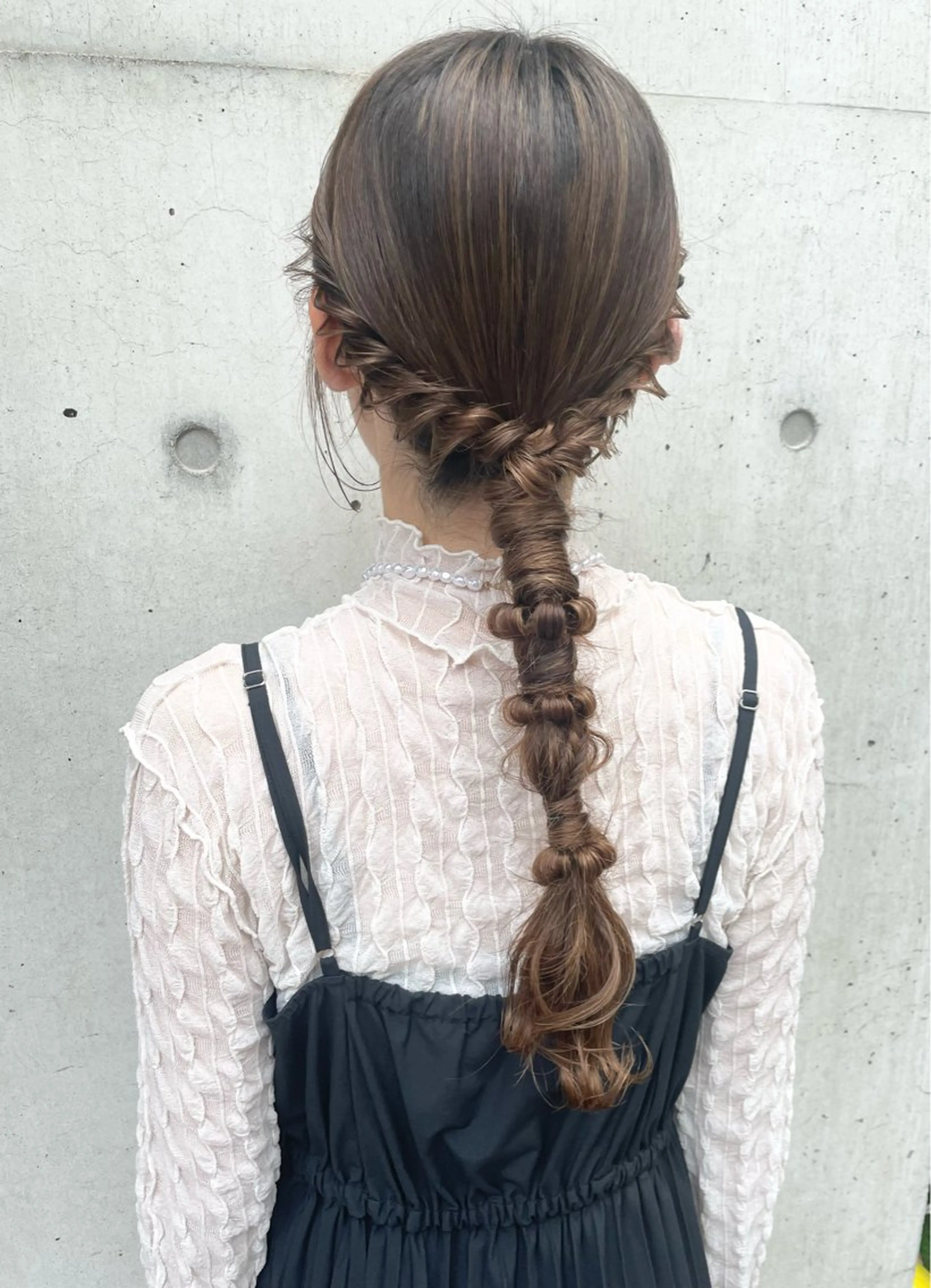 【韓国ヘア🇰🇷】カット+艶カラー+卵殻膜TR +ヘアアレンジ 🎀¥11000の写真