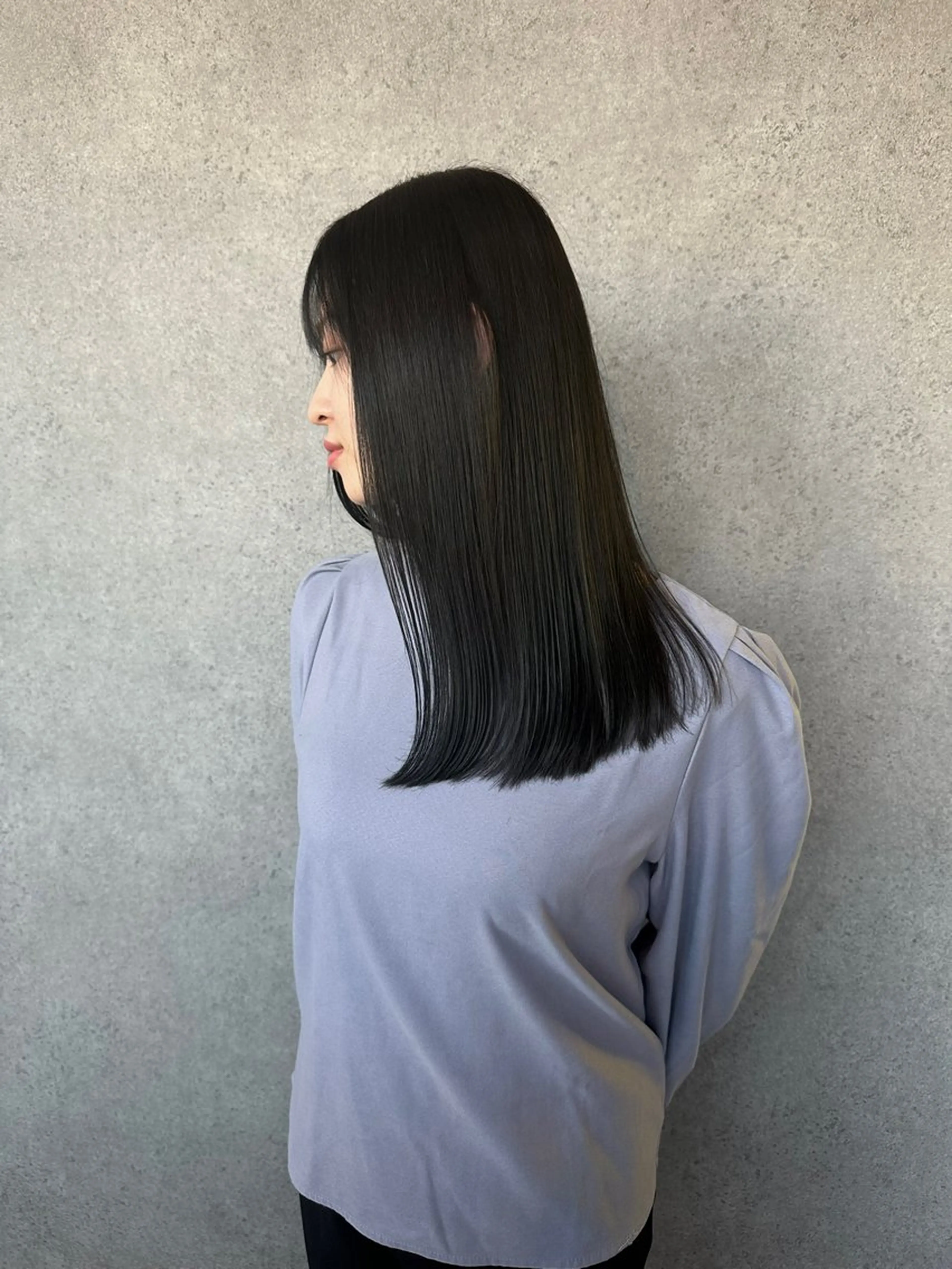 セミロング カット 縮毛矯正 大橋 聖哉のヘアスタイル