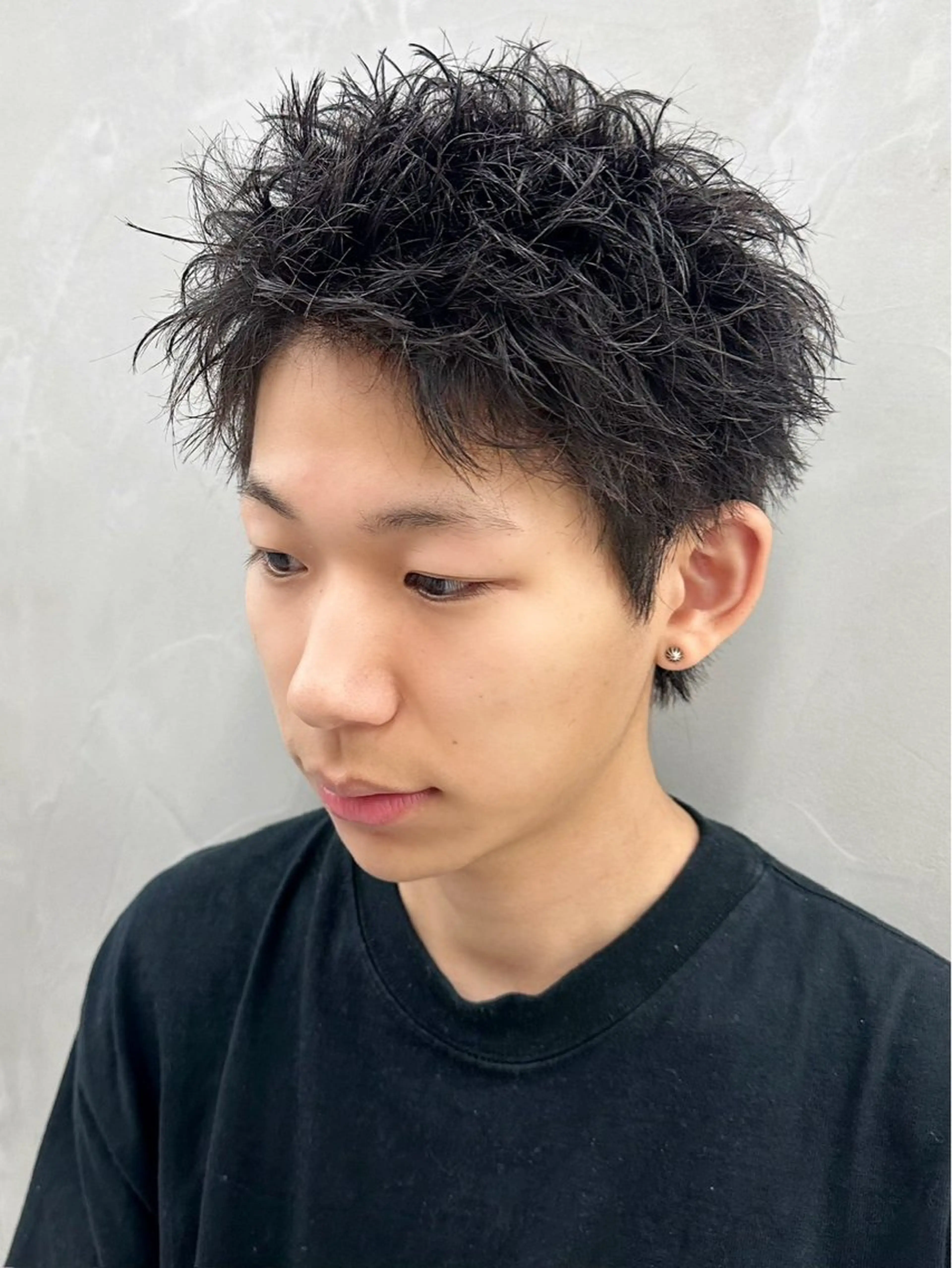 メンズ スパイキーショート メンズ専門/パーマ 特化/栄/北出瑞貴のヘアスタイル