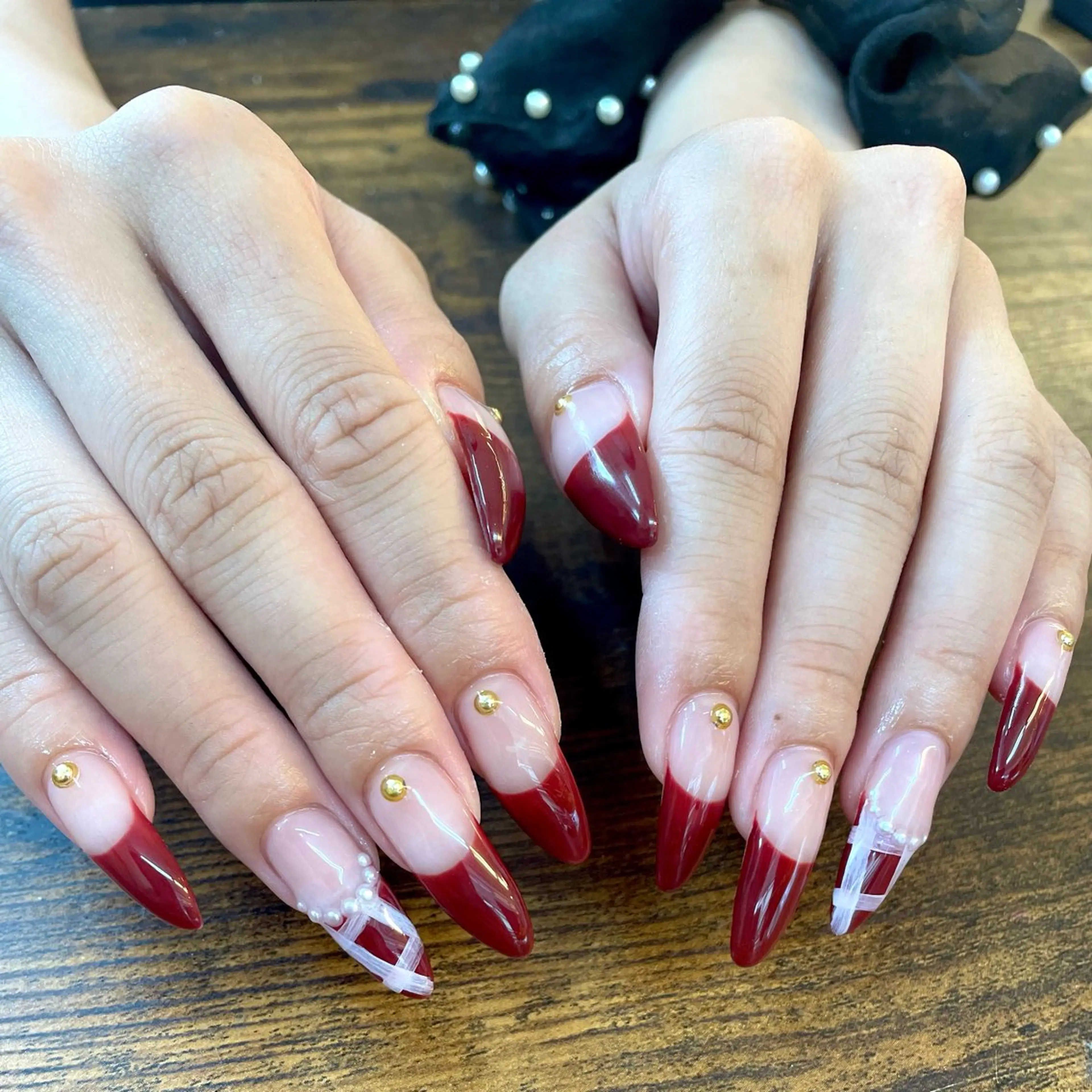 ネイル ボルドー ueki junのネイルデザイン