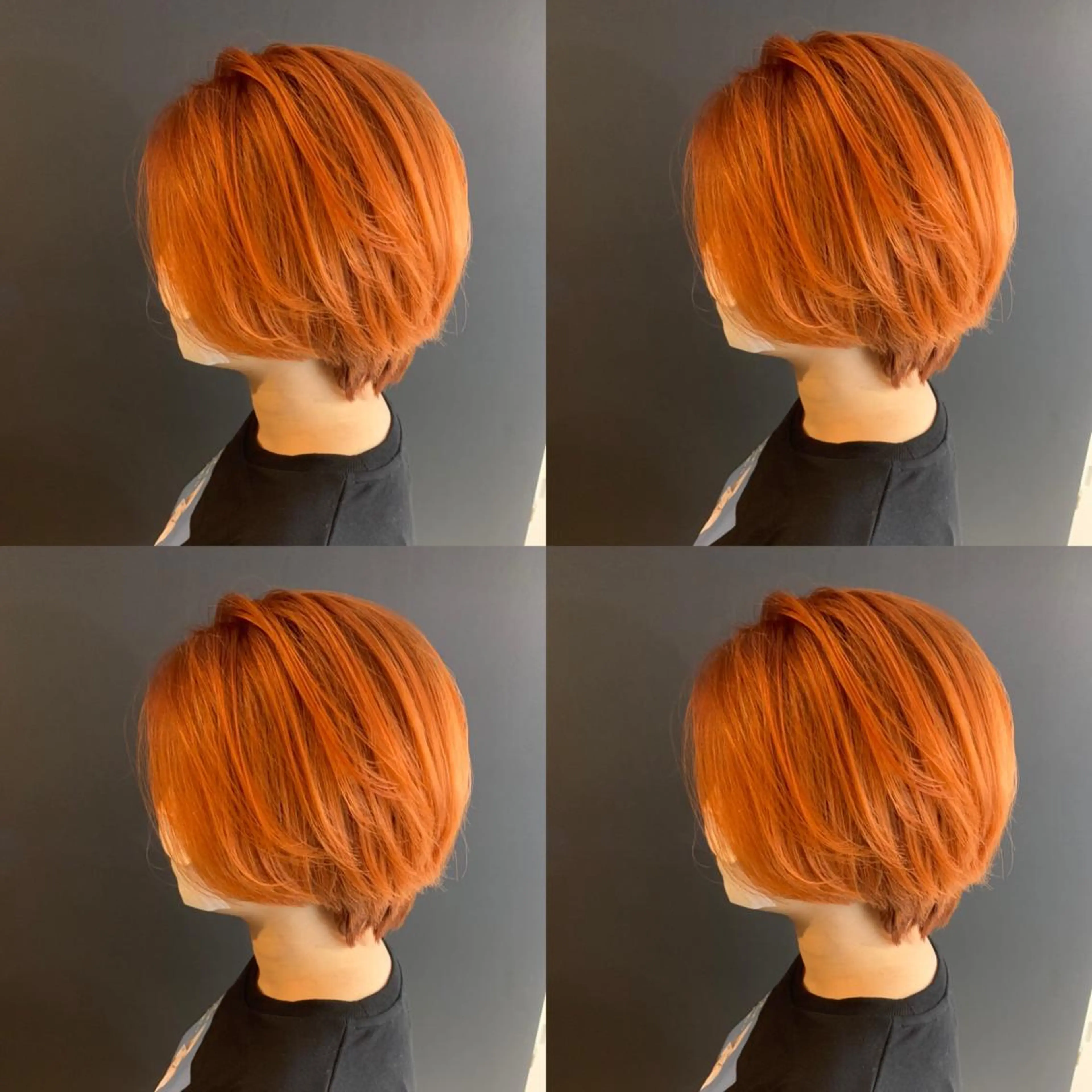ショート カラー オレンジ カット ヘアカラー トリートメント ✨髪質改善✖︎顔周り レイヤー✨ナカムラのヘアスタイル