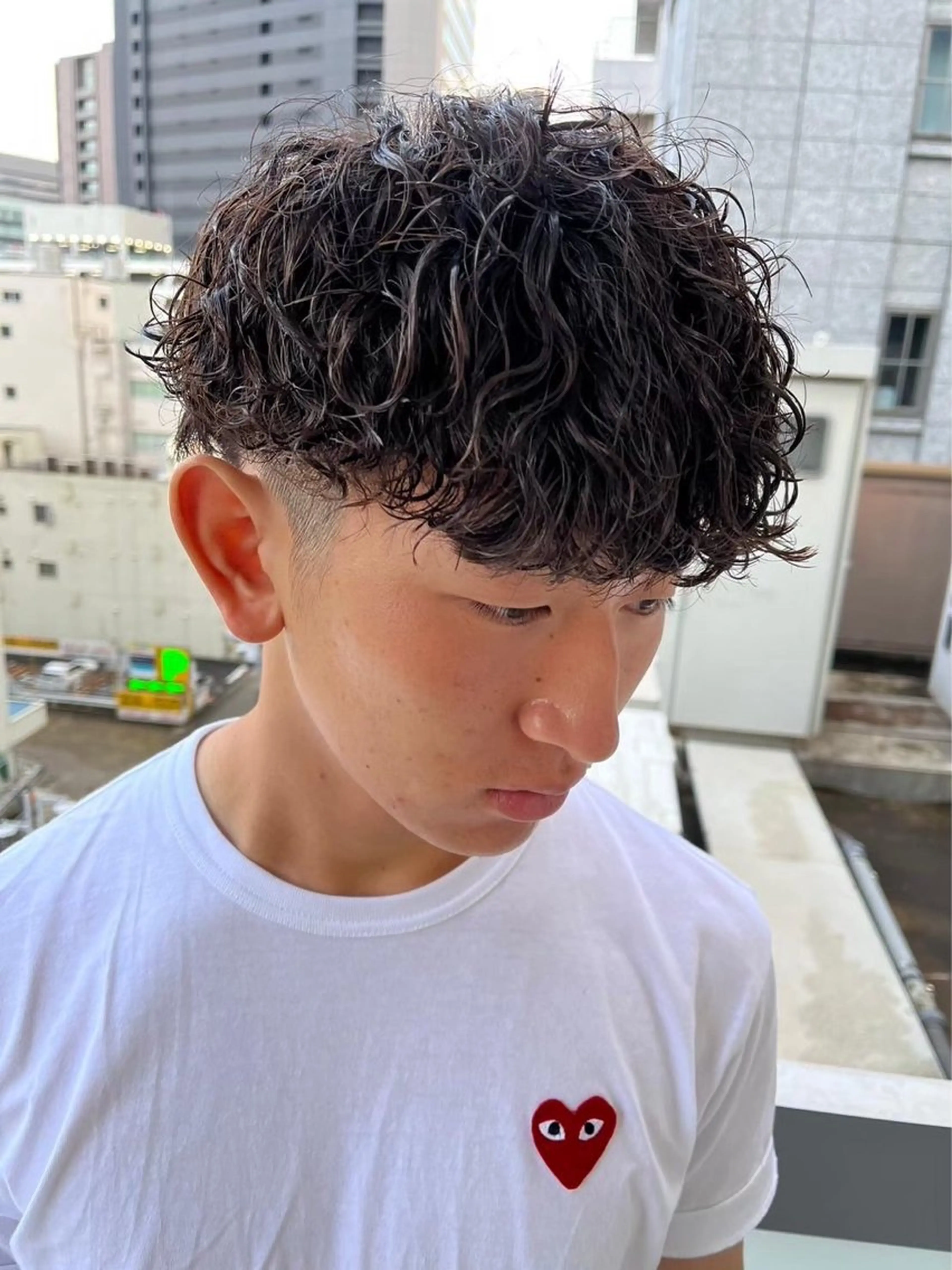 パーマ メンズ rino/カット/ ショート／名古屋のヘアスタイル