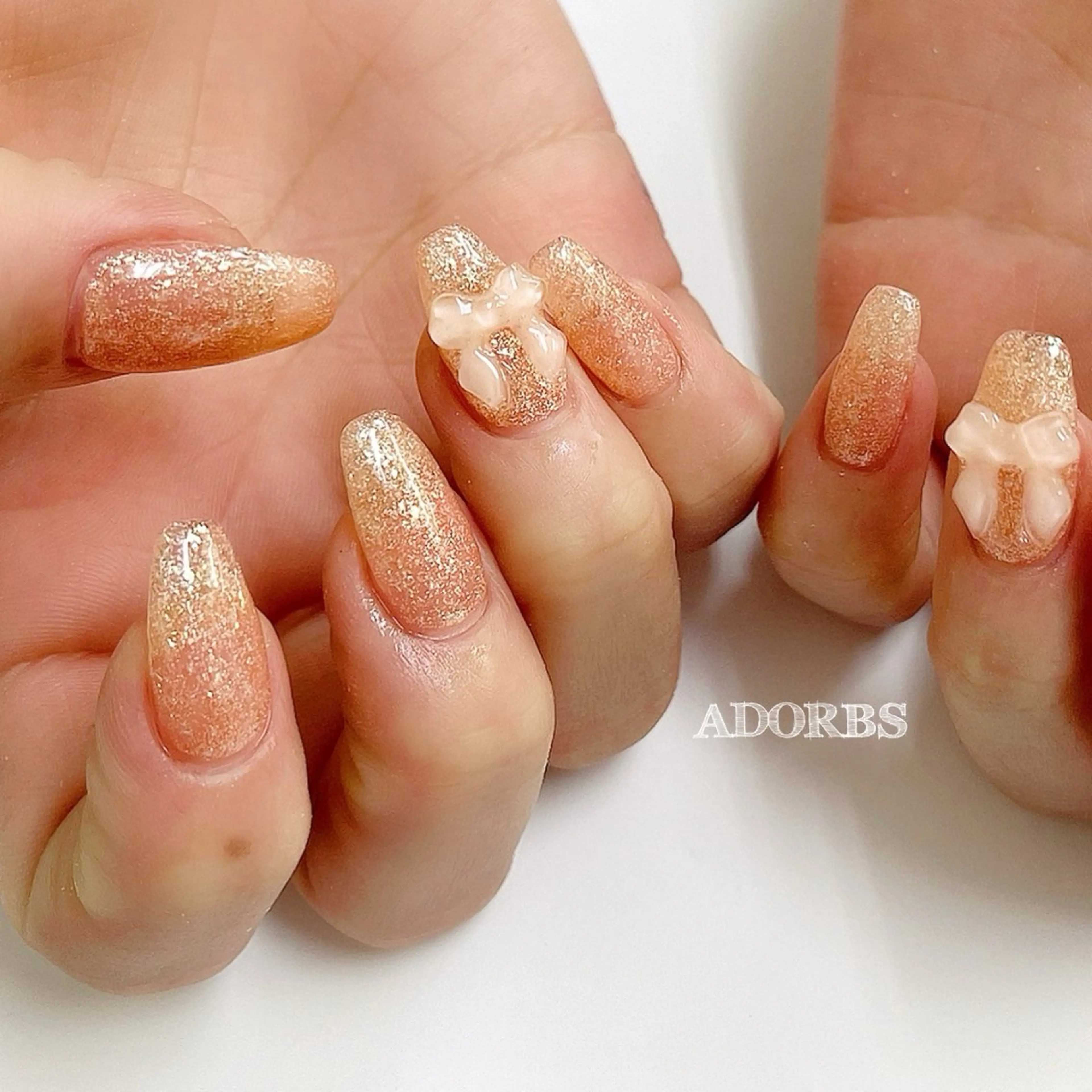 ネイル 長さ出し ハンドネイル ADORBS ✩上福岡のネイルデザイン