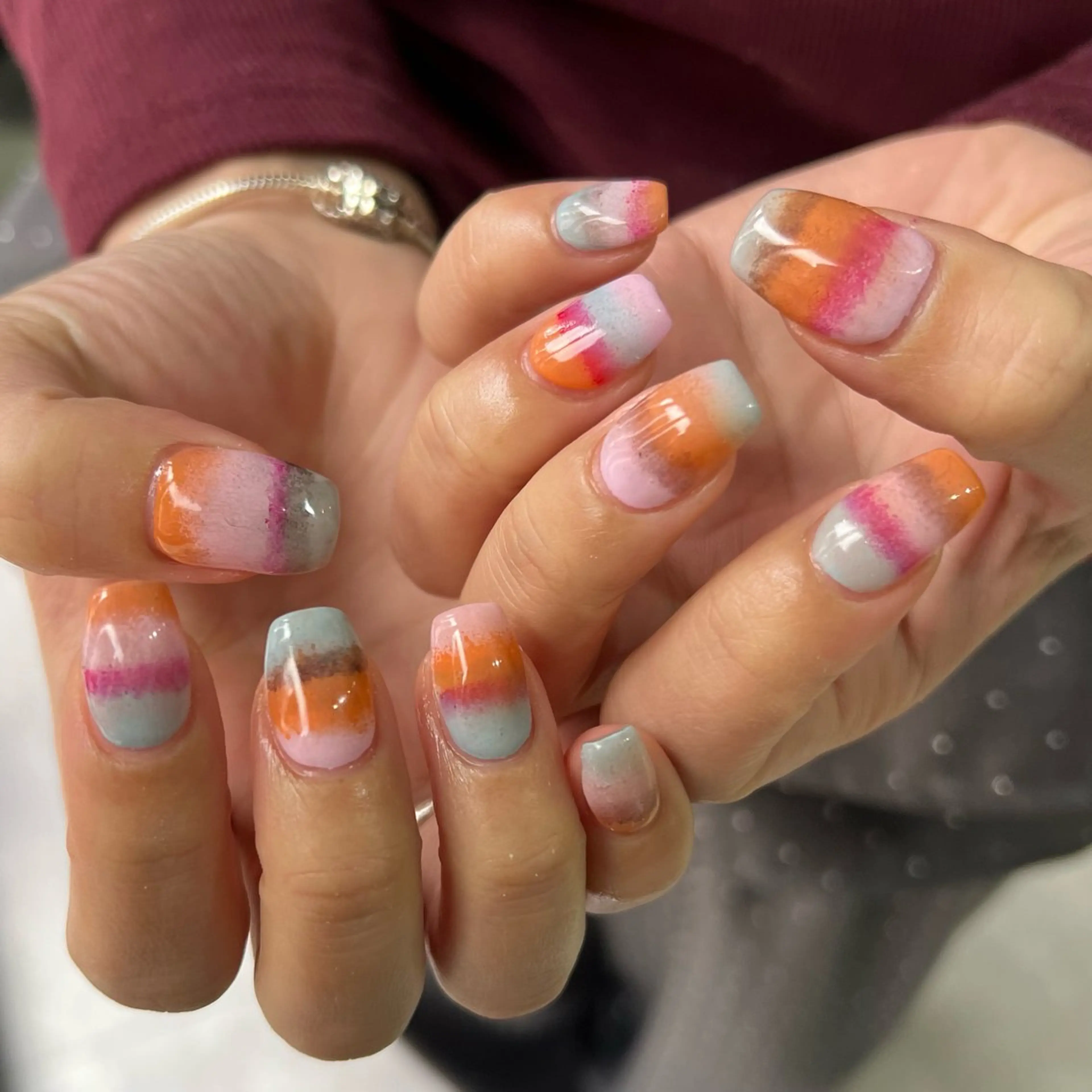 ネイル ハンドネイル Hata nail 🎀個性派ニュアンスのネイルデザイン