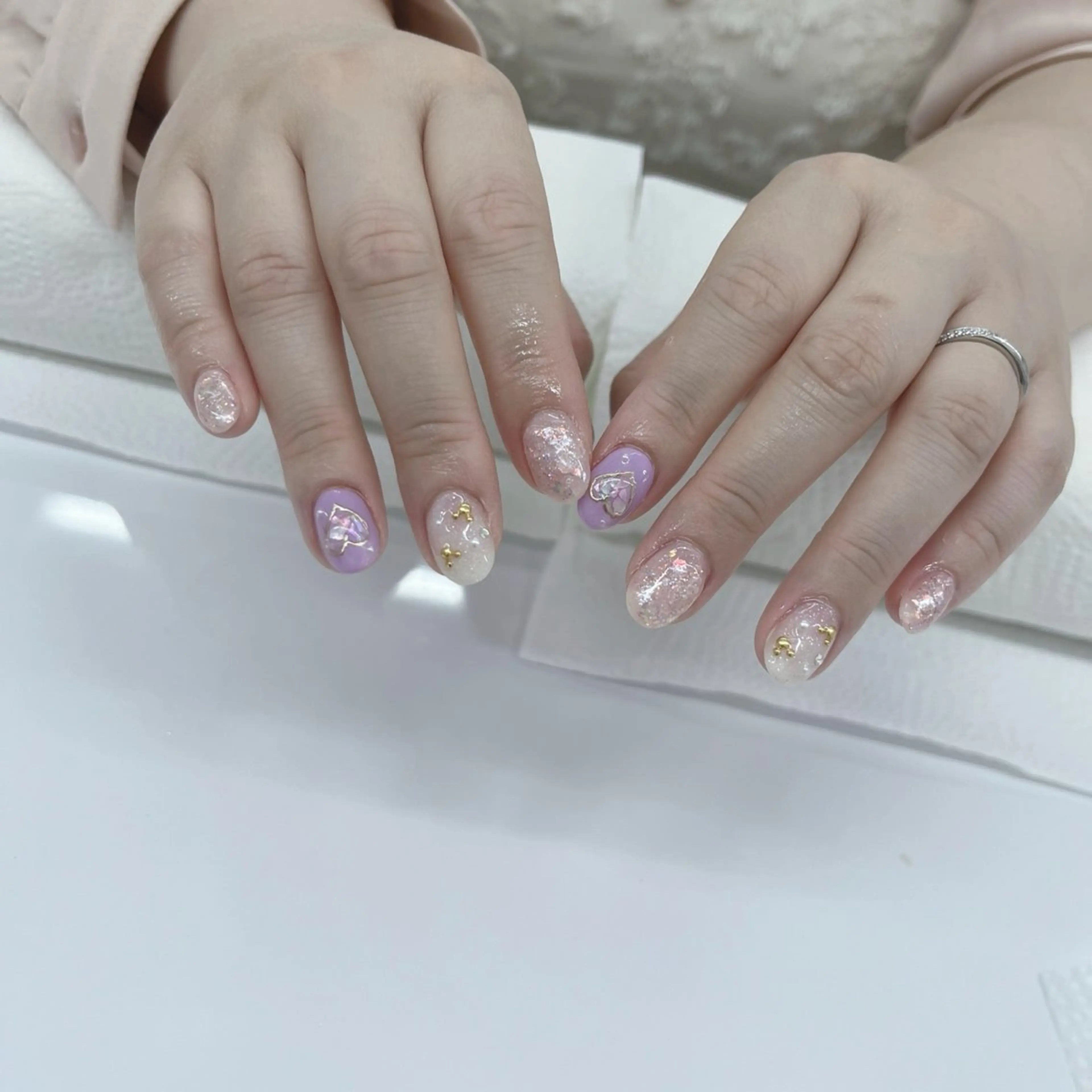 ネイル フラッシュネイル フットネイル ジェルネイル ラメ(グリッター) ラメグラデーション ネイルサロン ⭐︎Linoのその他イメージ