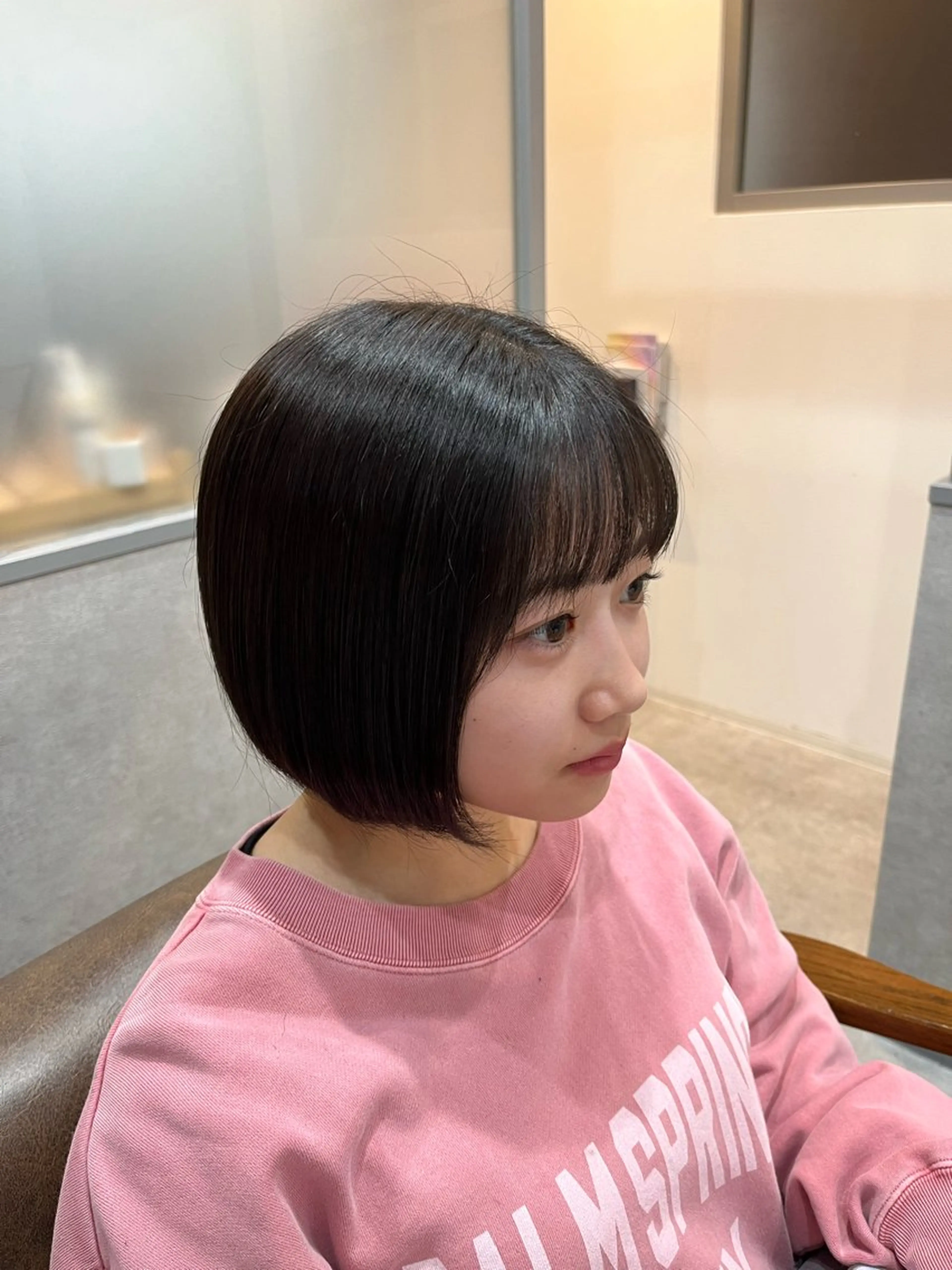 ショート ボブ カット トリートメント ヘッドスパ 暖色＊ベージュ ＊くらたあやかのヘアスタイル