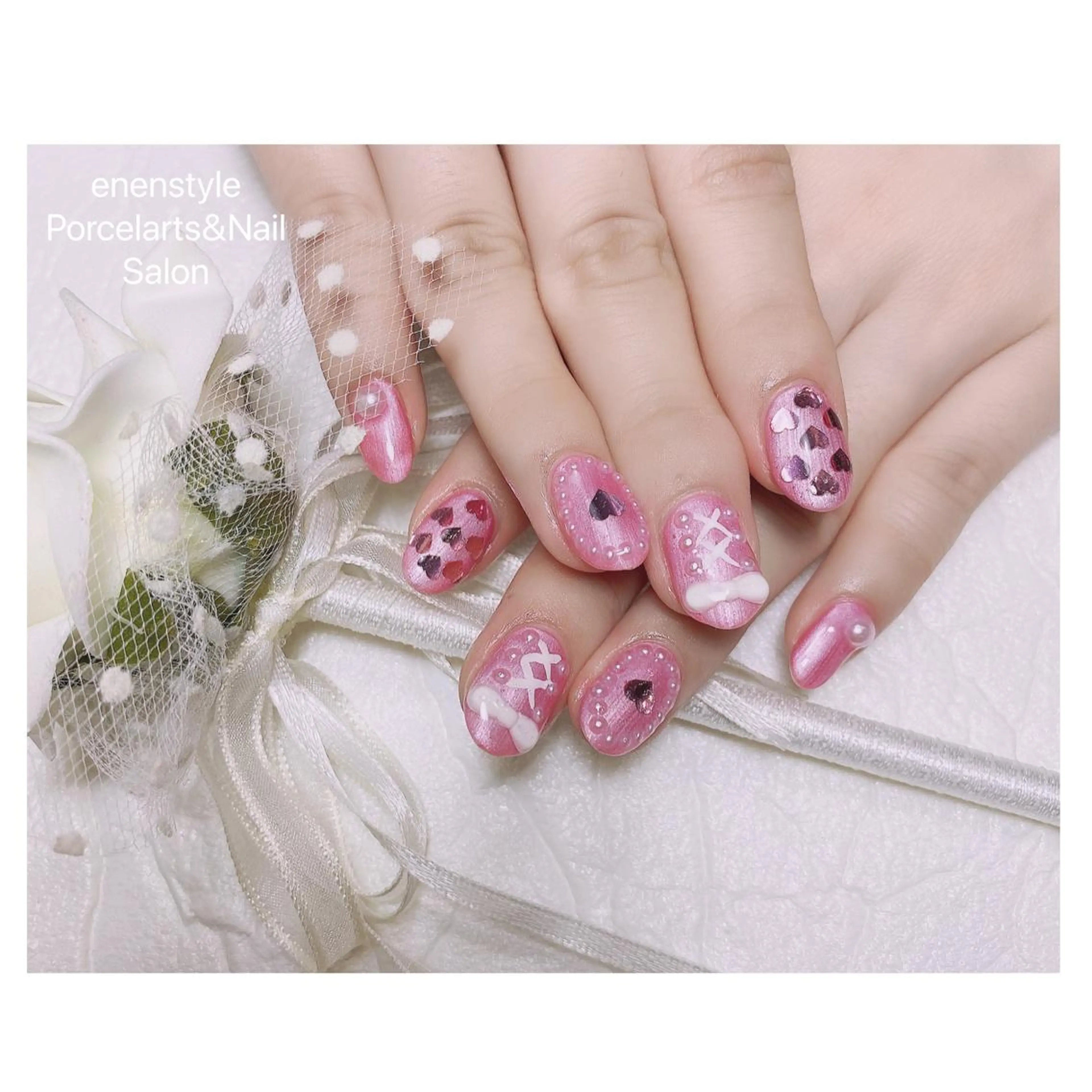 ミディアム ネイル ハンドネイル 👑enen style👑のネイルデザイン