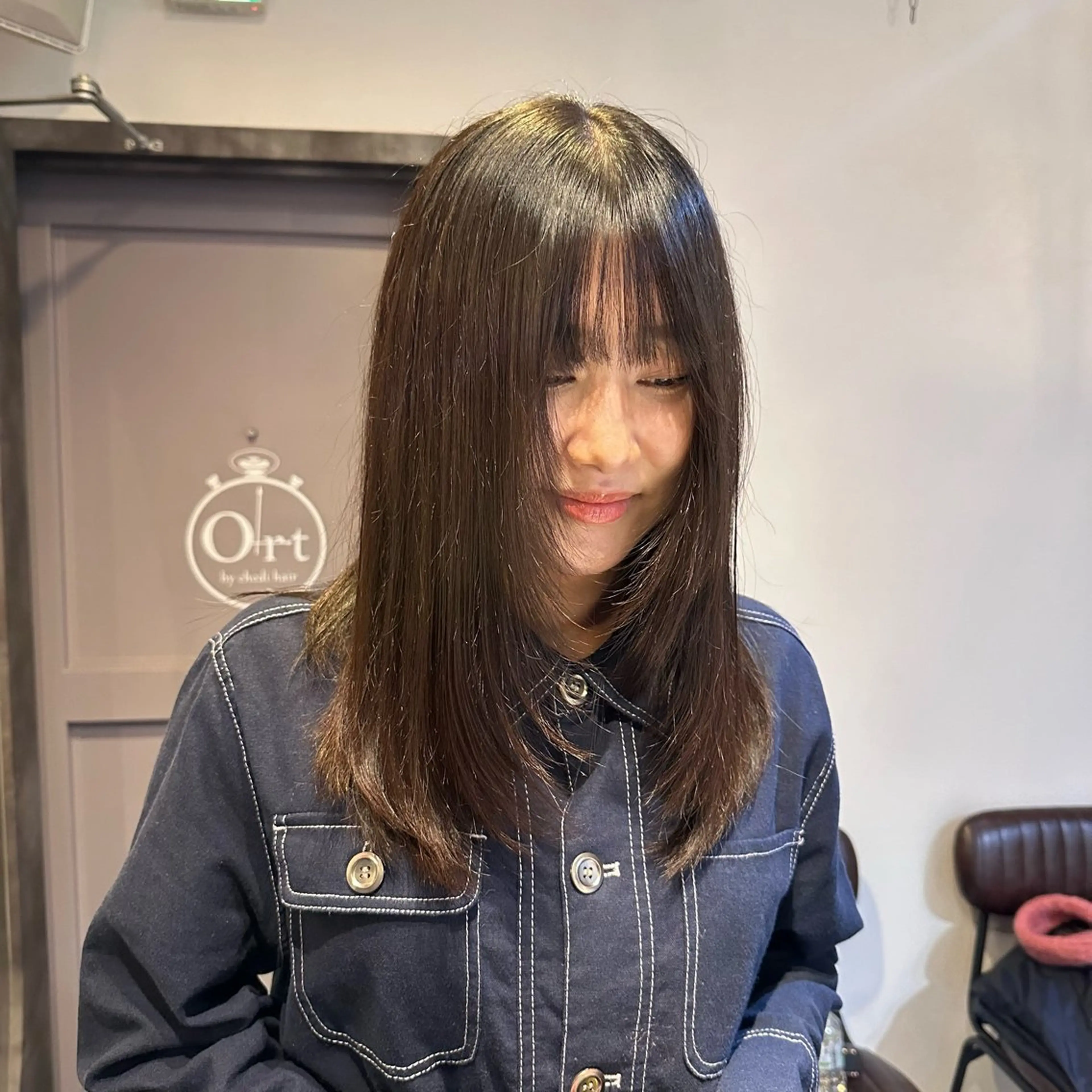 ロング レイヤーカット 縮毛矯正 モデル様募集中🧡 nanamiのヘアスタイル
