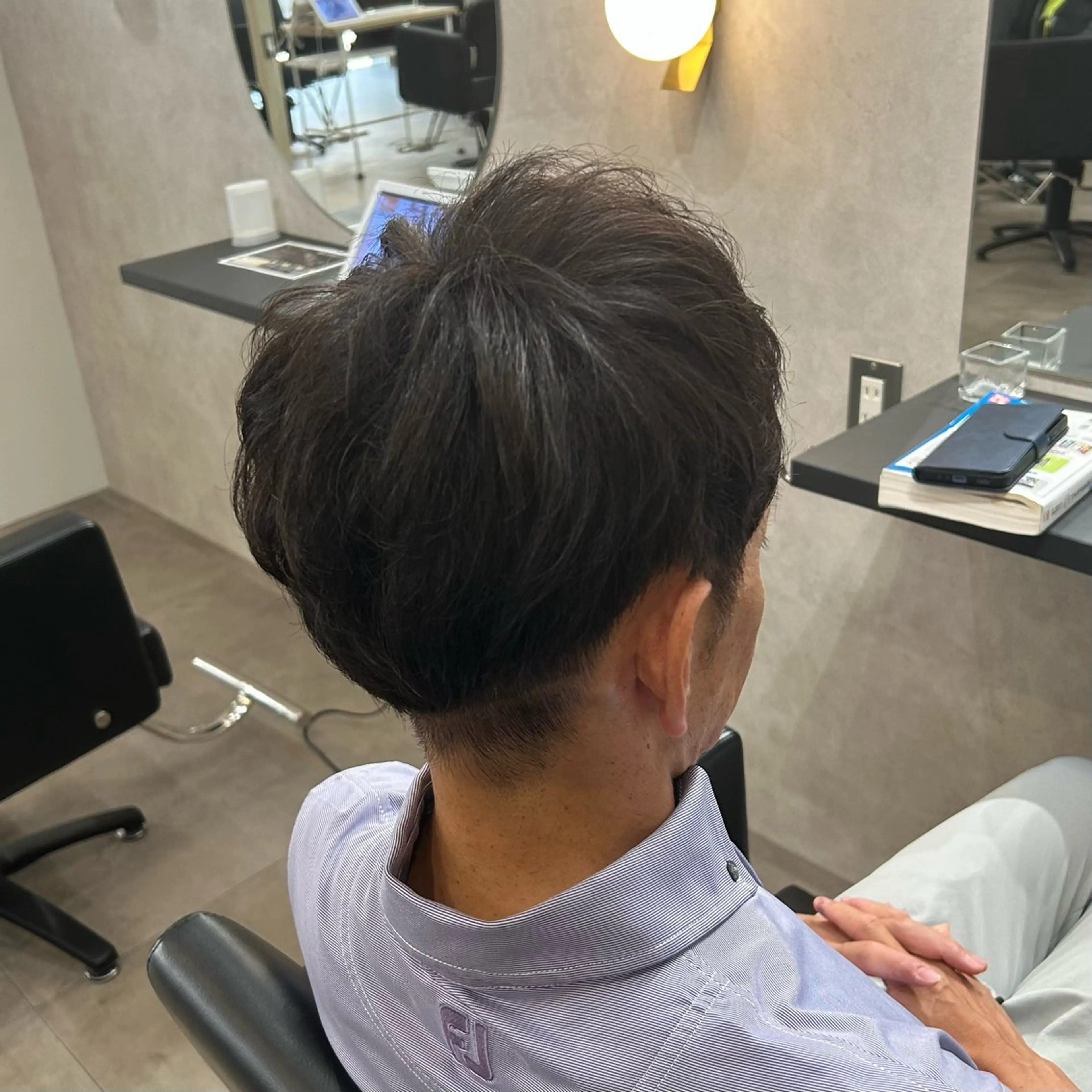 カラー メンズ メンズパーマ 透明感カラー 石原 侑季のヘアスタイル