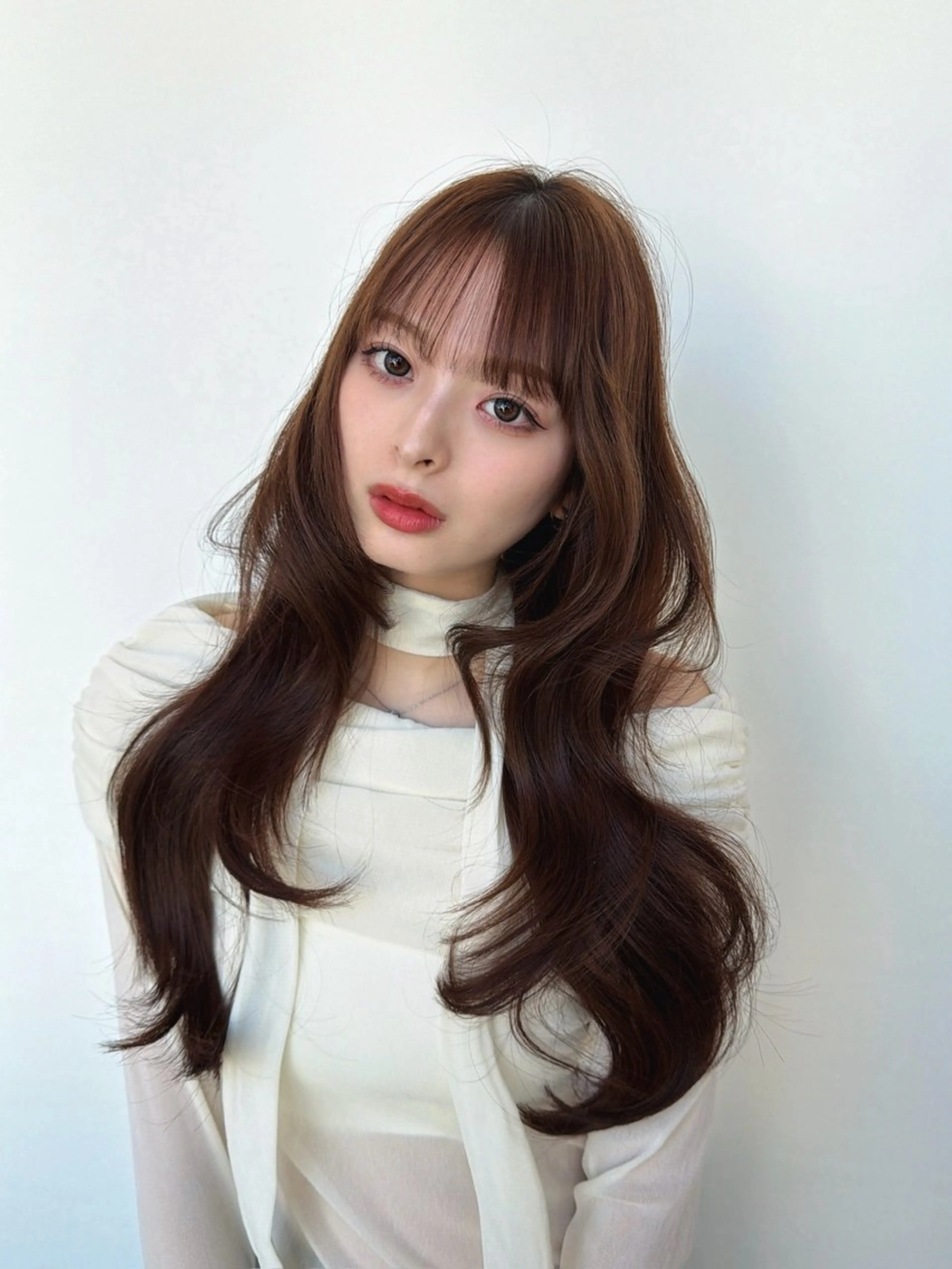 セミロング カット ヘアカラー トリートメント レイヤー/顔周り /韓国ヘア/TAKUのヘアスタイル