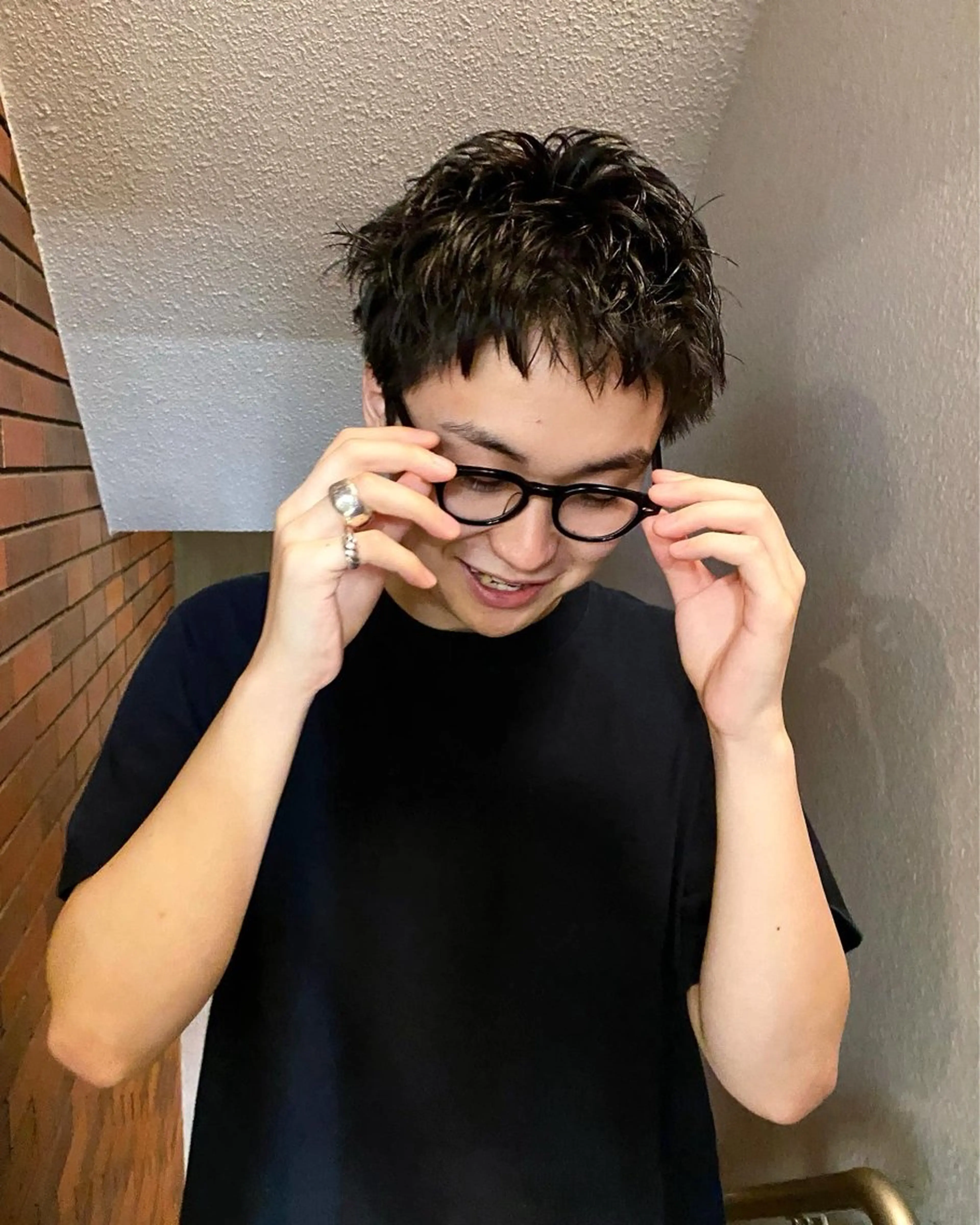 ショート メンズ スパイキーショート ショートヘア ヒカル/ミディアム パーマ/ロングパーマのヘアスタイル