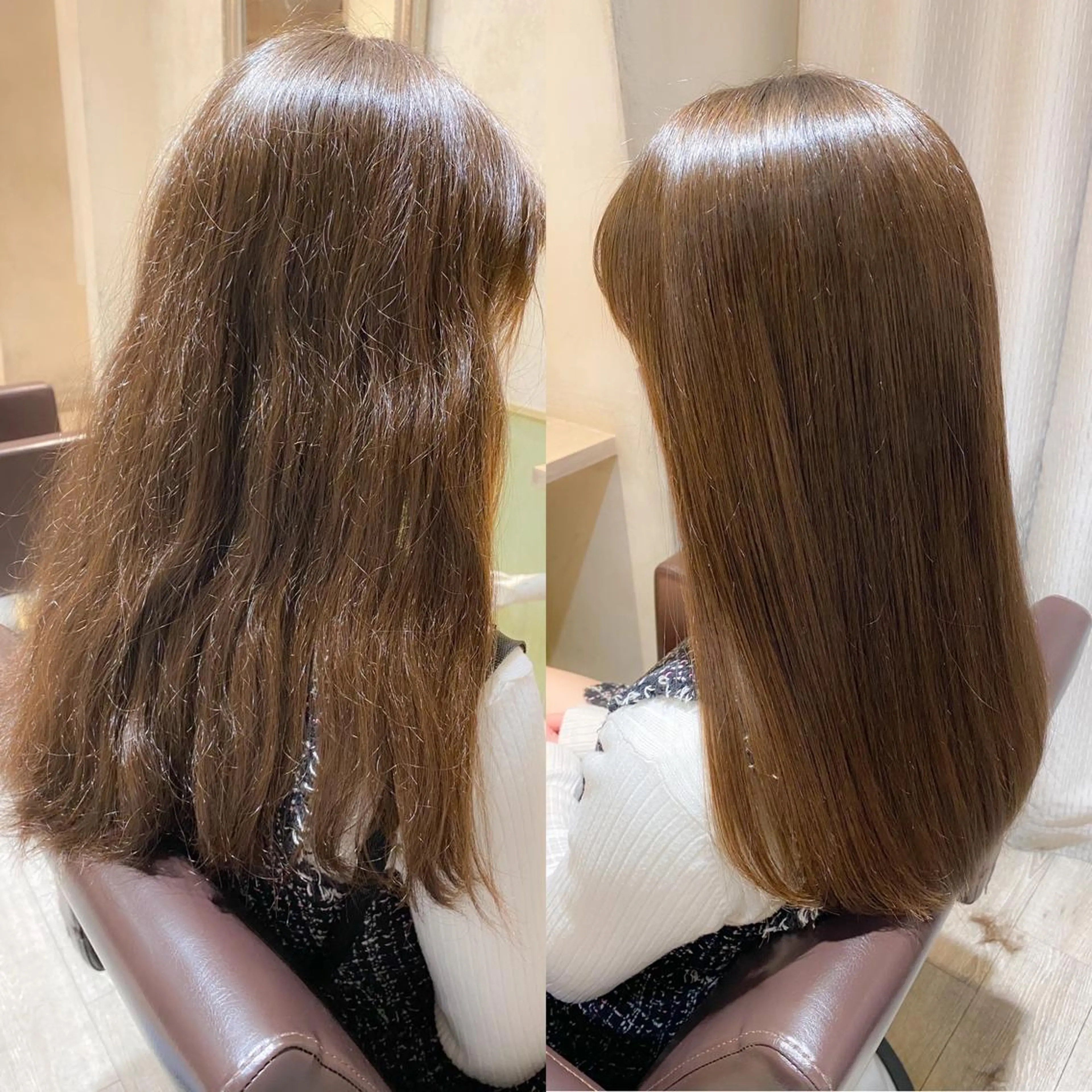 セミロング パーマ 髪質改善 縮毛矯正 トリートメント 縮毛矯正×ボブ💎 髪質改善/木下のヘアスタイル