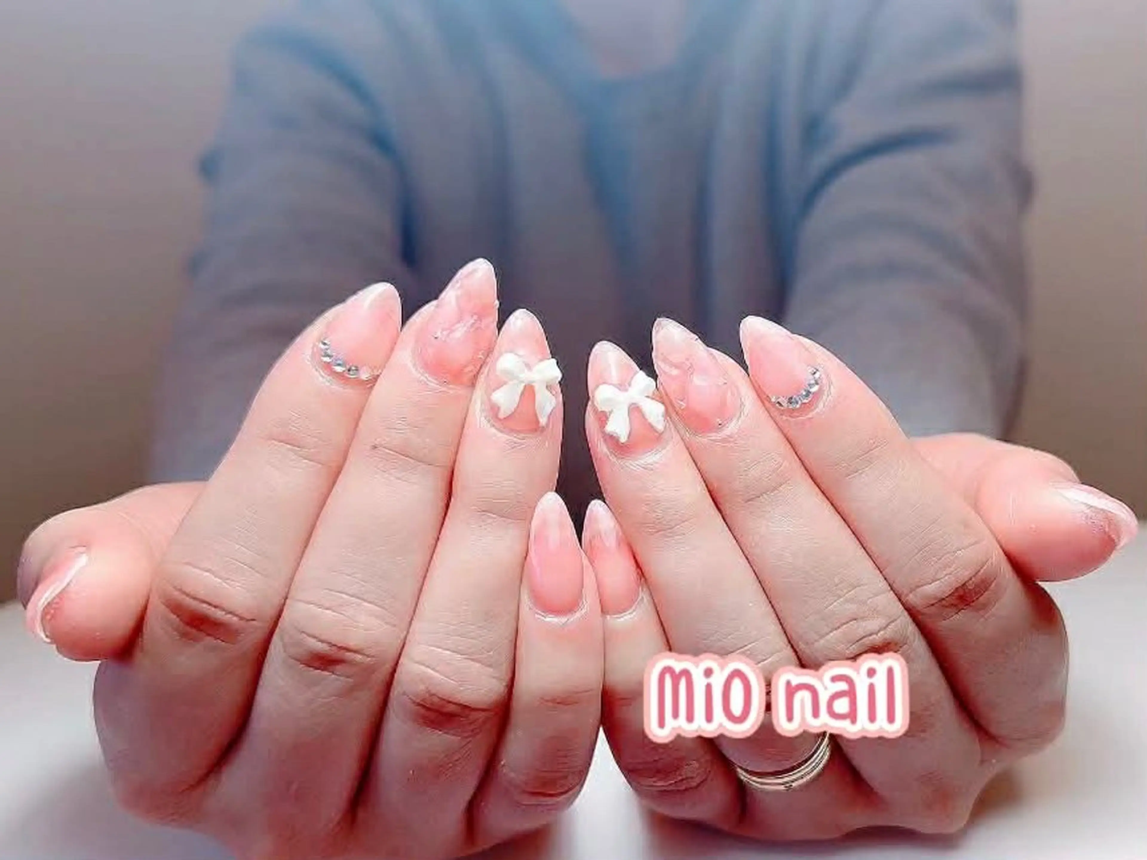 ネイル ジェルネイル 韓国ネイル 持ち込み オフィスネイル ワンホンネイル MiO nailのネイルデザイン