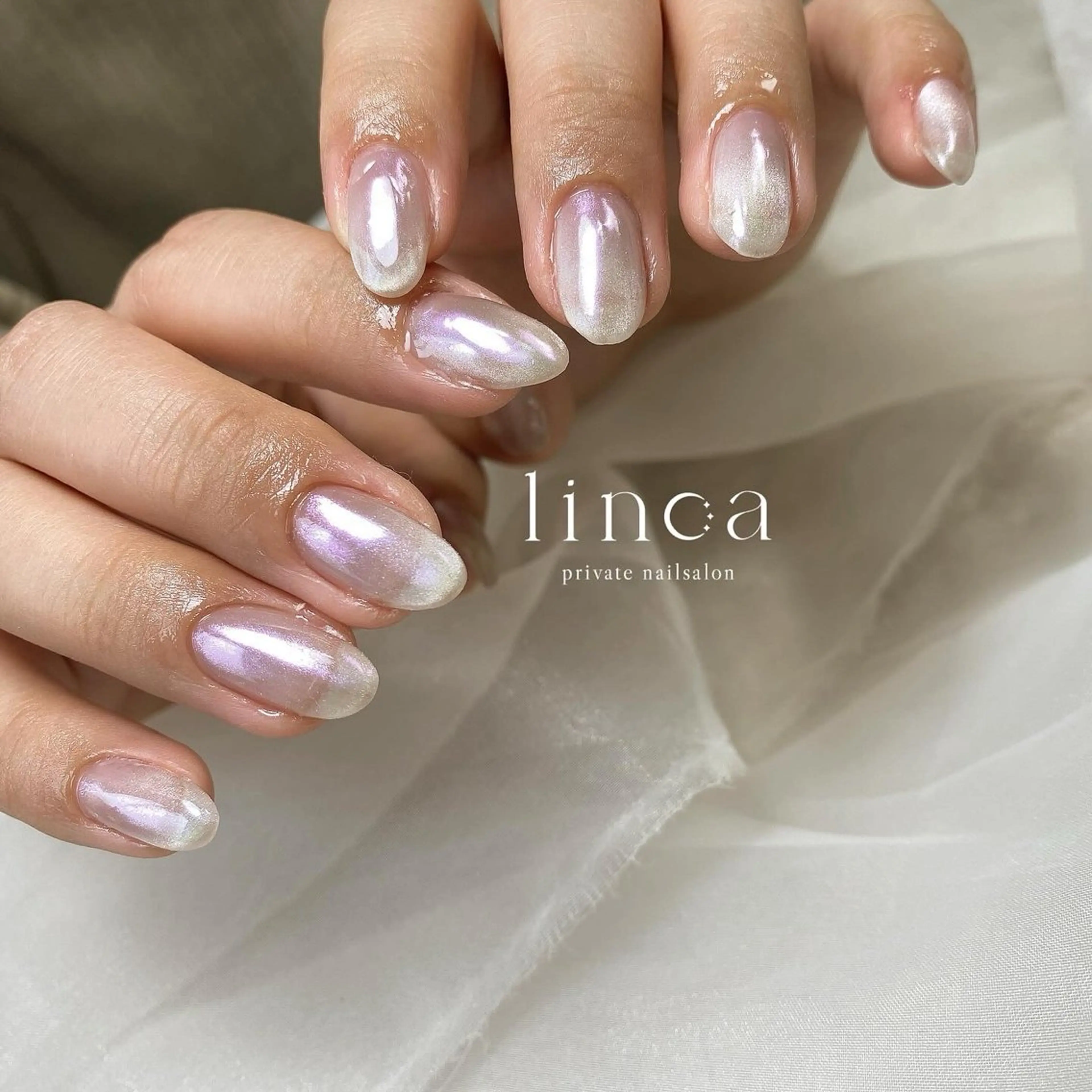 ネイル オーロラネイル マグネットネイル ハンドネイル ハンドケア linoa nailのネイルデザイン