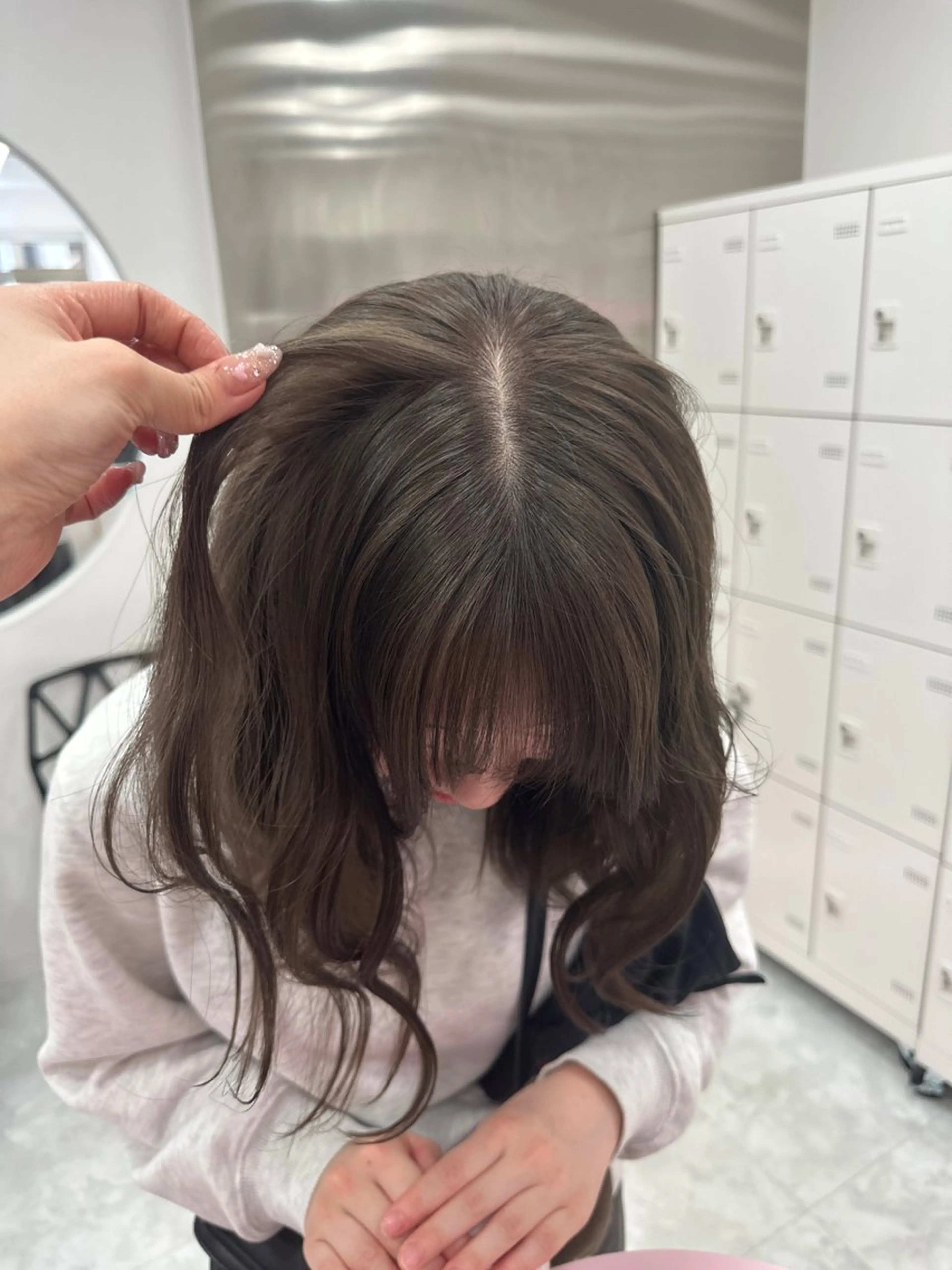 ロング カラー パーマ ヘアアレンジ メンズ キッズ ♥️韓国ヘア レイヤー♥️ゆりのヘアスタイル