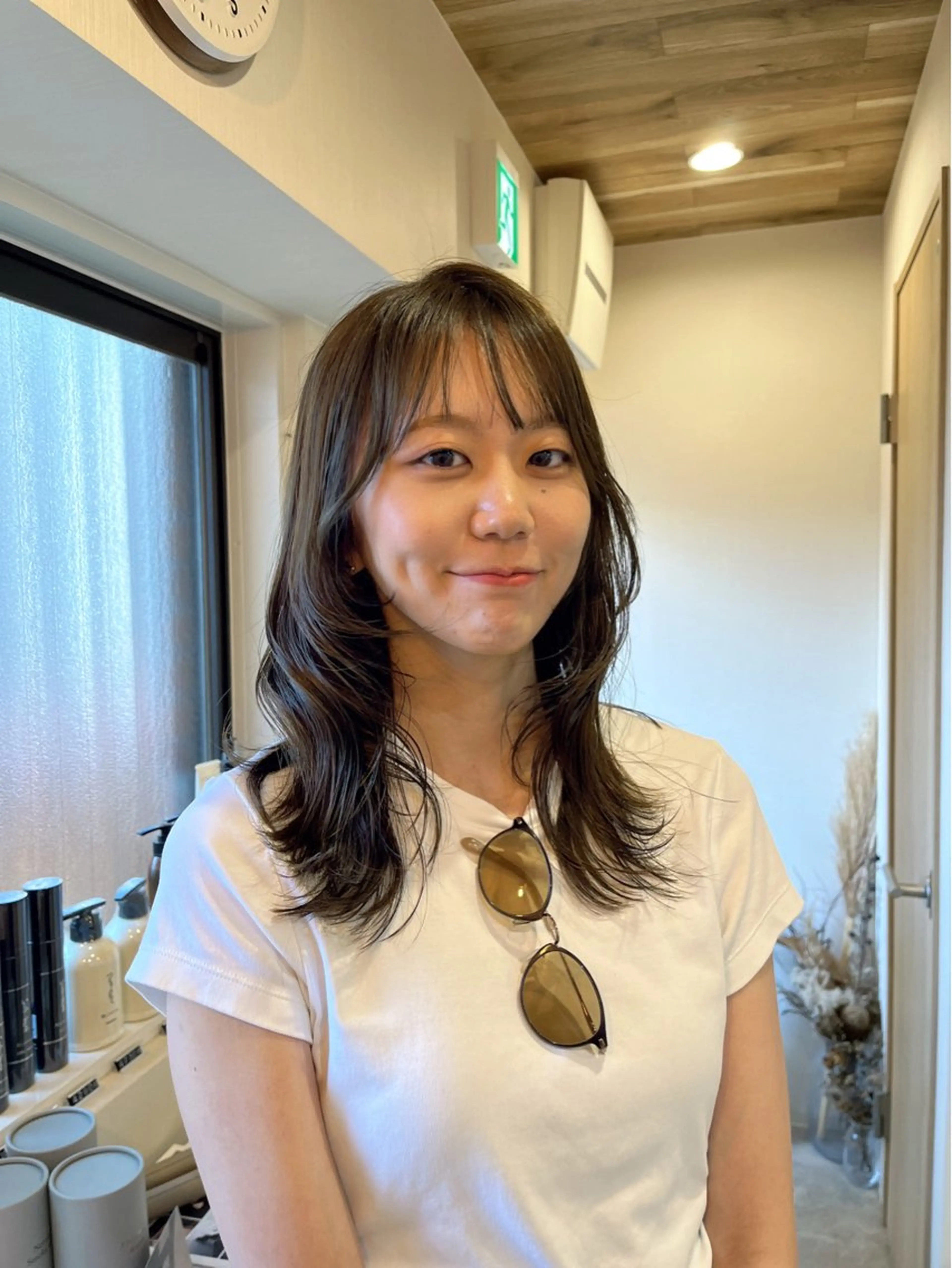 セミロング カラー CLOVE所属・下石怜子/レイヤー/ 透明感カラーのヘアスタイル