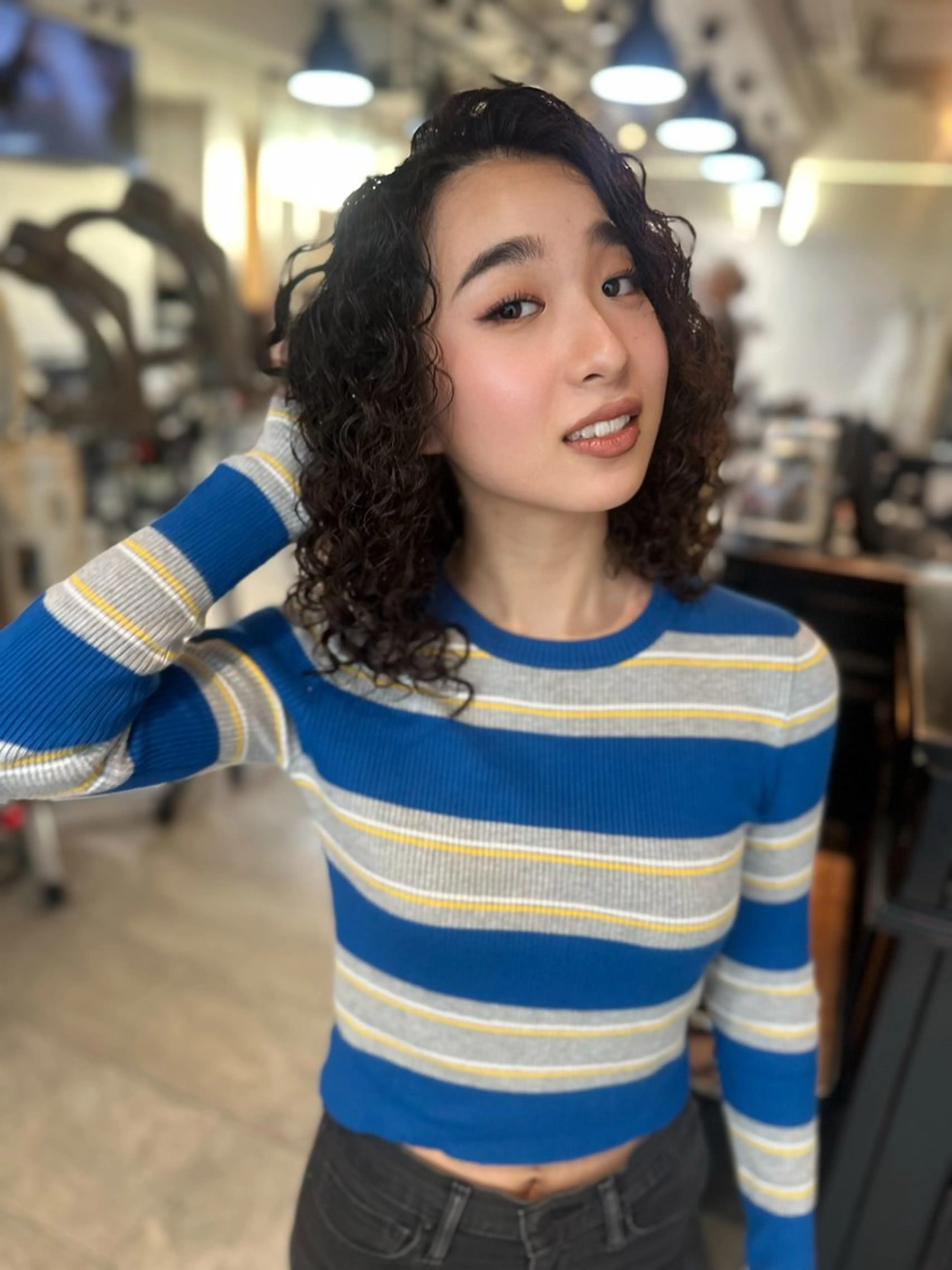 セミロング パーマ メンズ キッズ メンズパーマ ツイストスパイラルパーマ セミロングパーマ トリートメント スパイラルパーマ カット パーマ トリートメント BRAIDS💎愛子 大人ハイライト💎のヘアスタイル