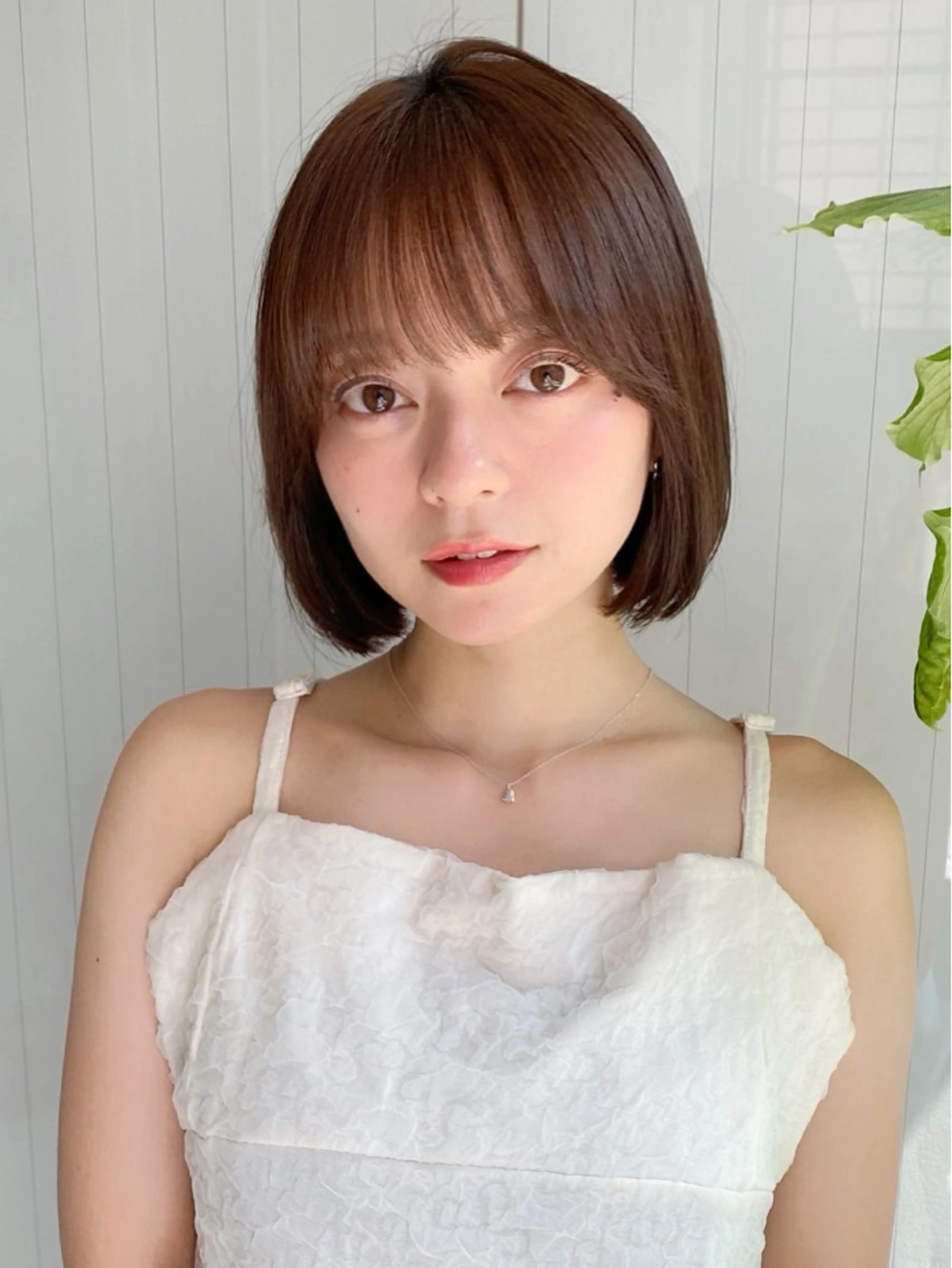 ミディアム カラー ボブ カット ヘアカラー トリートメント レイヤー×髪質改善✨ 渋谷/佐藤侑哉のヘアスタイル
