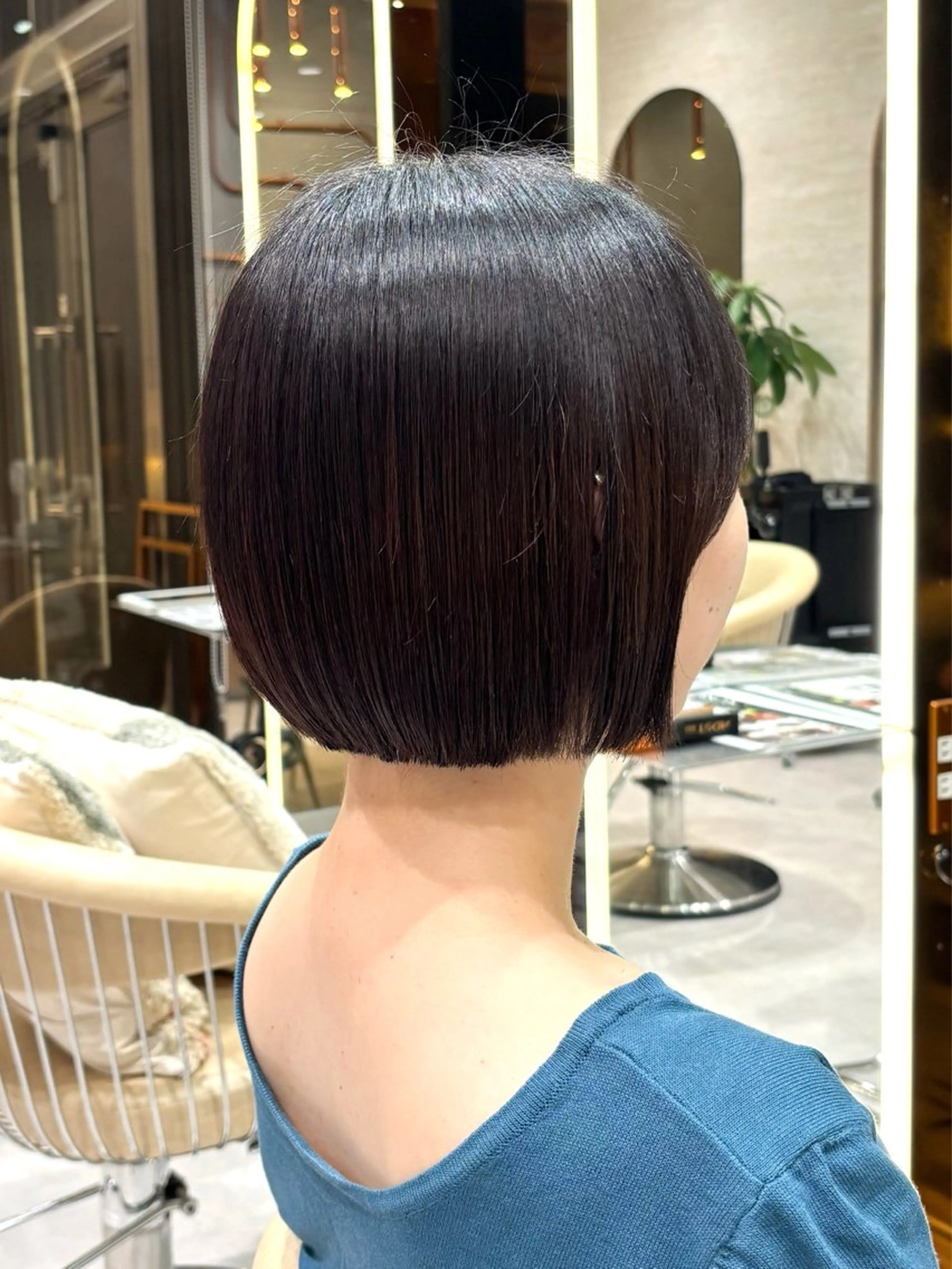 ミディアム カット ヘアカラー トリートメント 💖ボブ/髪質改善 顔周りレイヤー/ユイのヘアスタイル