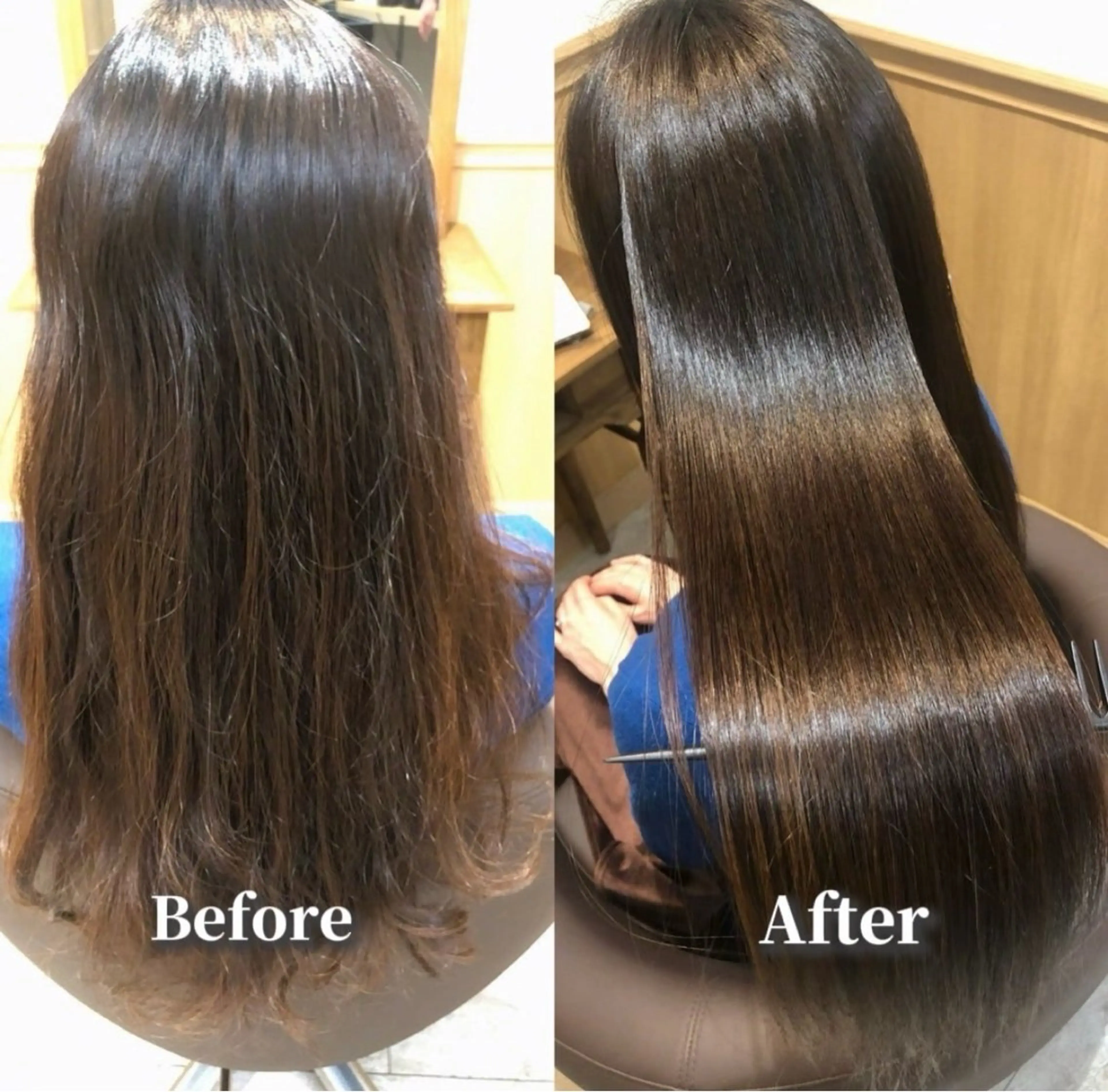 ロング カラー パーマ 【うねり/広がり/ 縮毛矯正】💟まなみのヘアスタイル