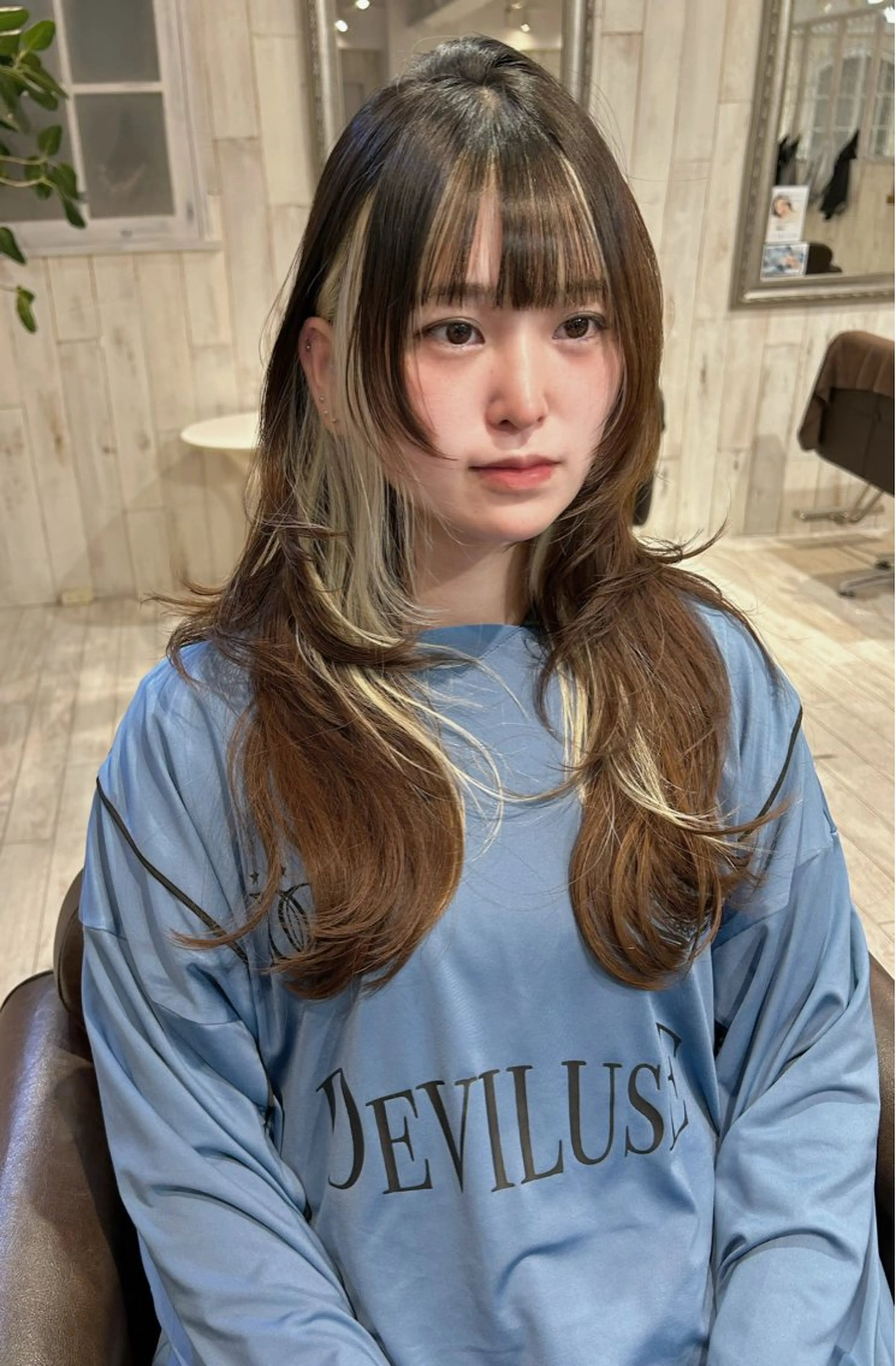 ロング くびれヘア 顔周りカット ハッシュカット レイヤーカット JUNO HAIR 🪽比内千聖のヘアスタイル