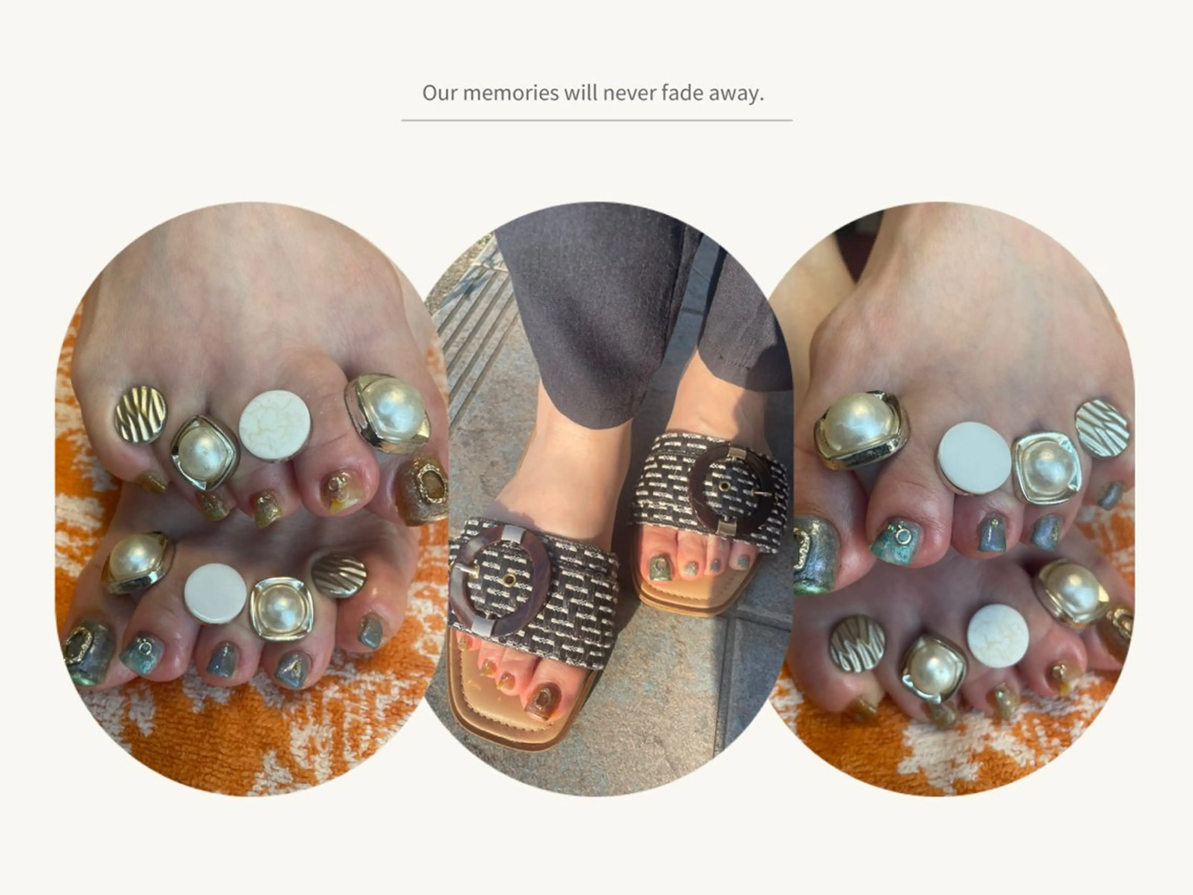 ネイル フットネイル ゴールド グリーン マグネットネイル ミラーネイル NAIL★M 真紀のネイルデザイン