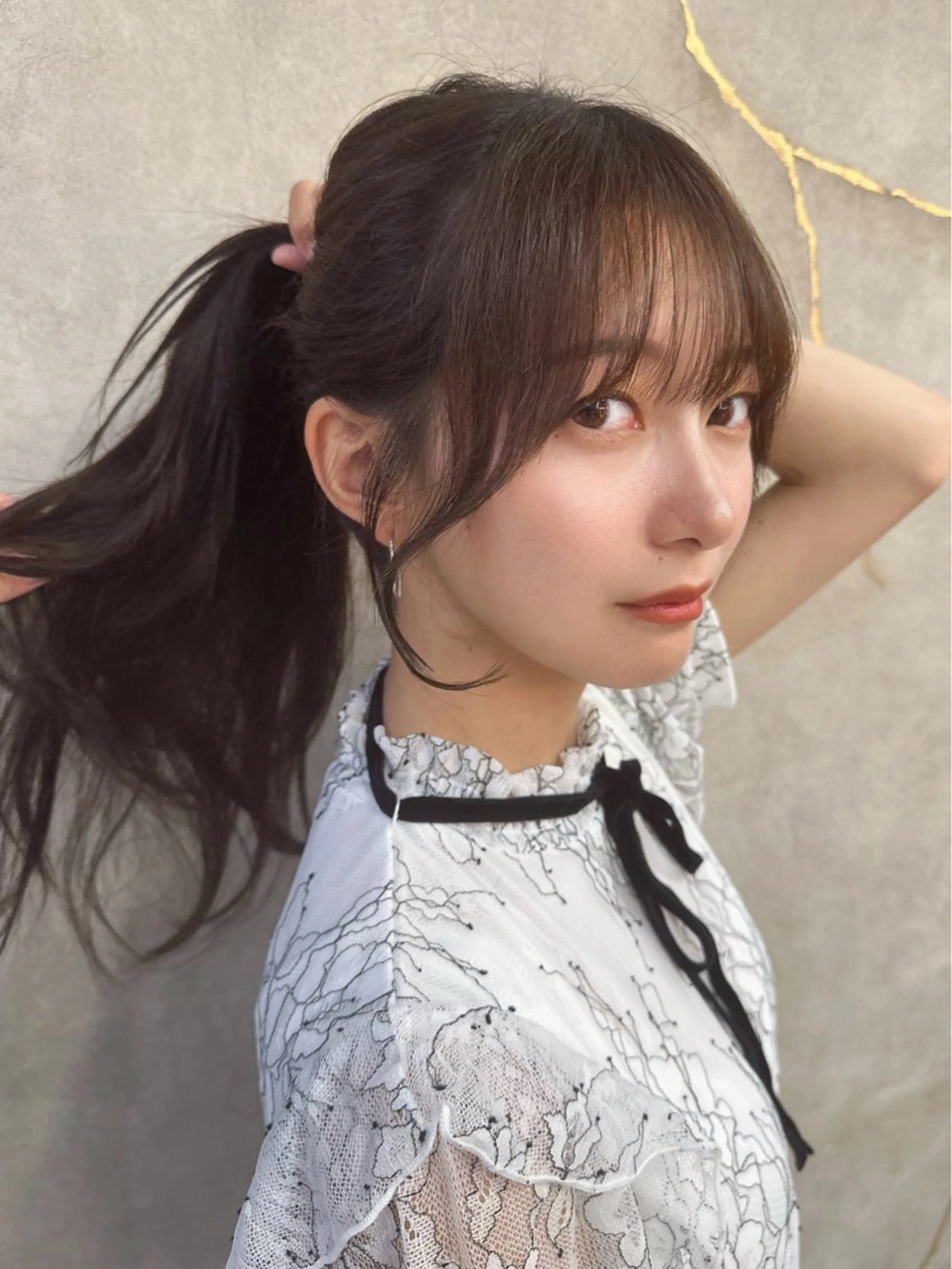 ロング カラー カット ヘアカラー トリートメント 顔周り/韓国レイヤー /髪質改善/小原幹太のヘアスタイル