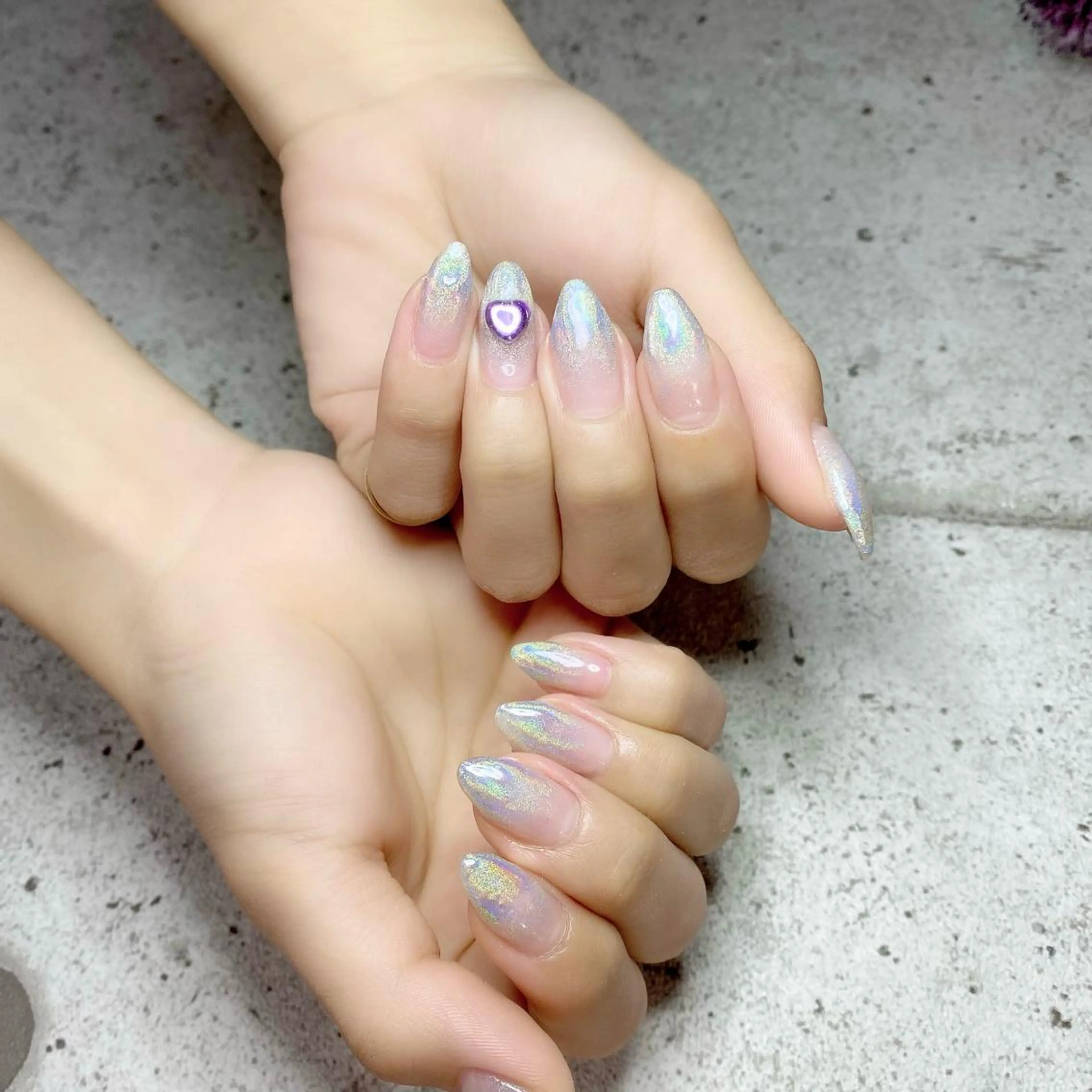 セミロング カラー パーマ ヘアアレンジ メンズ キッズ ネイル マツエク・マツパ アイブロウ グラデーションカラー ユニコーンカラー フットネイル グラデーション ハート ハンドネイル Salon Ｋのネイルデザイン