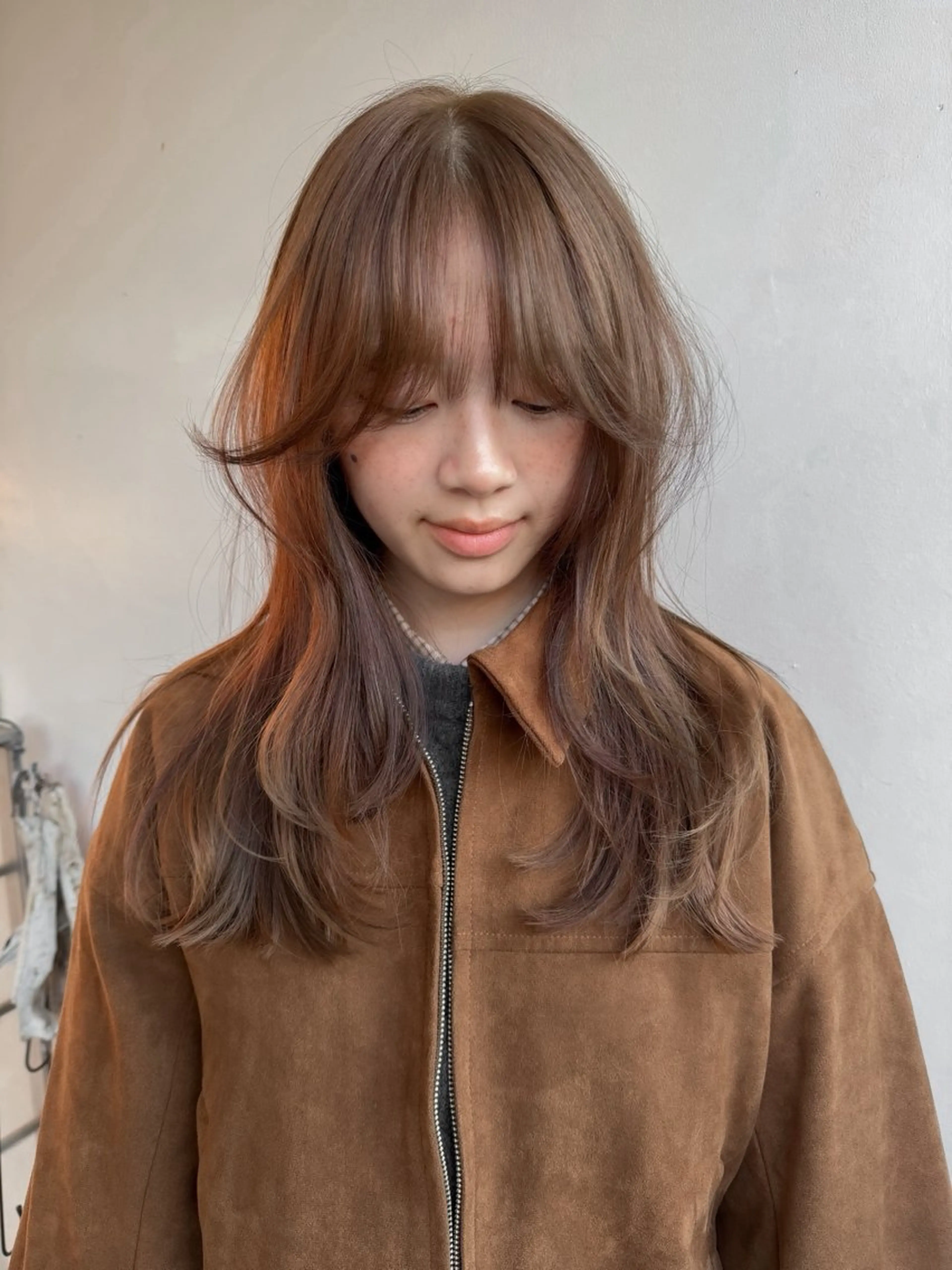 ロング カラー ヘアアレンジ レイヤーカット 🎀韓国レイヤー 🎀白石菜々のヘアスタイル