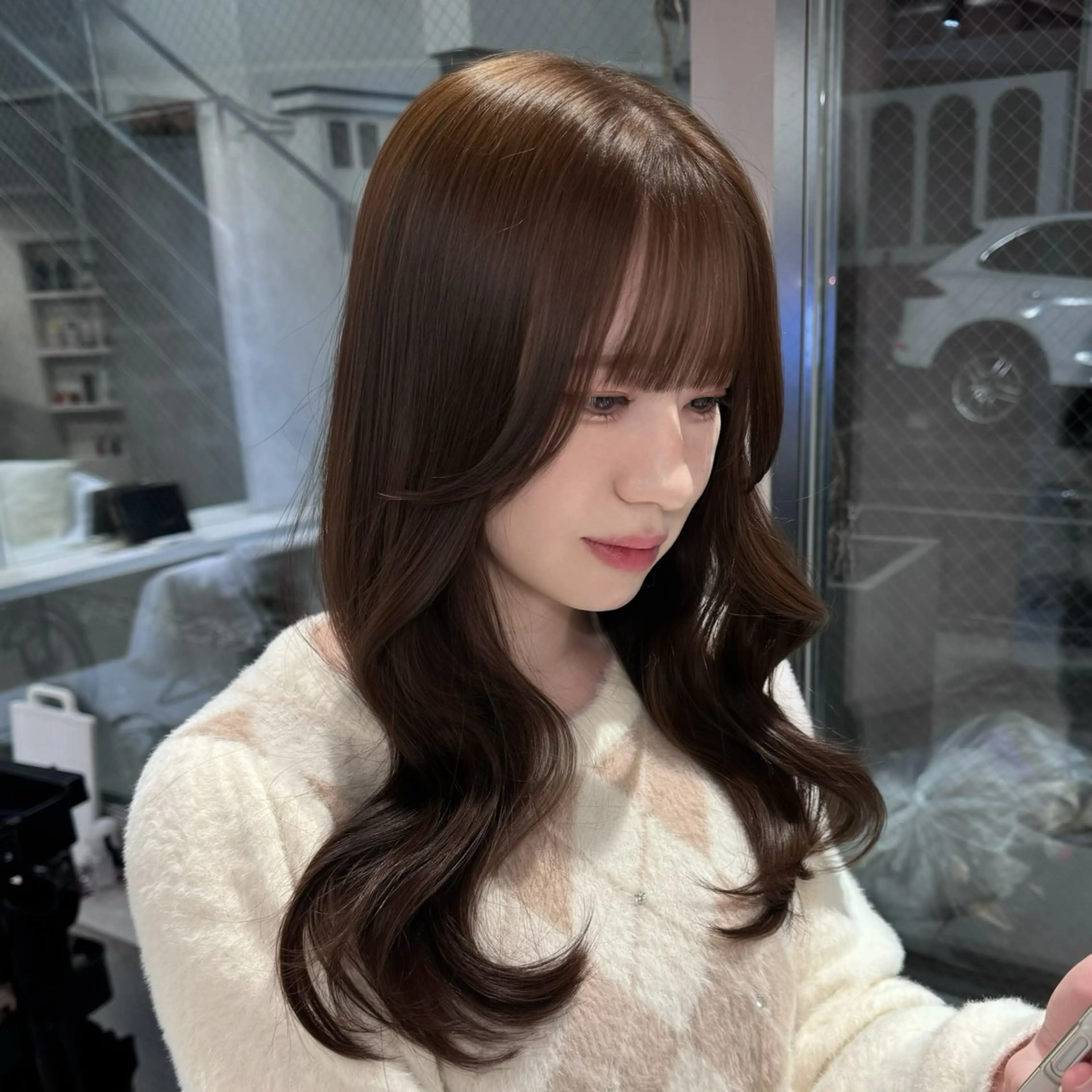 ロング カラー ヘアカラー トリートメント miyu /トレンド カラー×艶髪のヘアスタイル